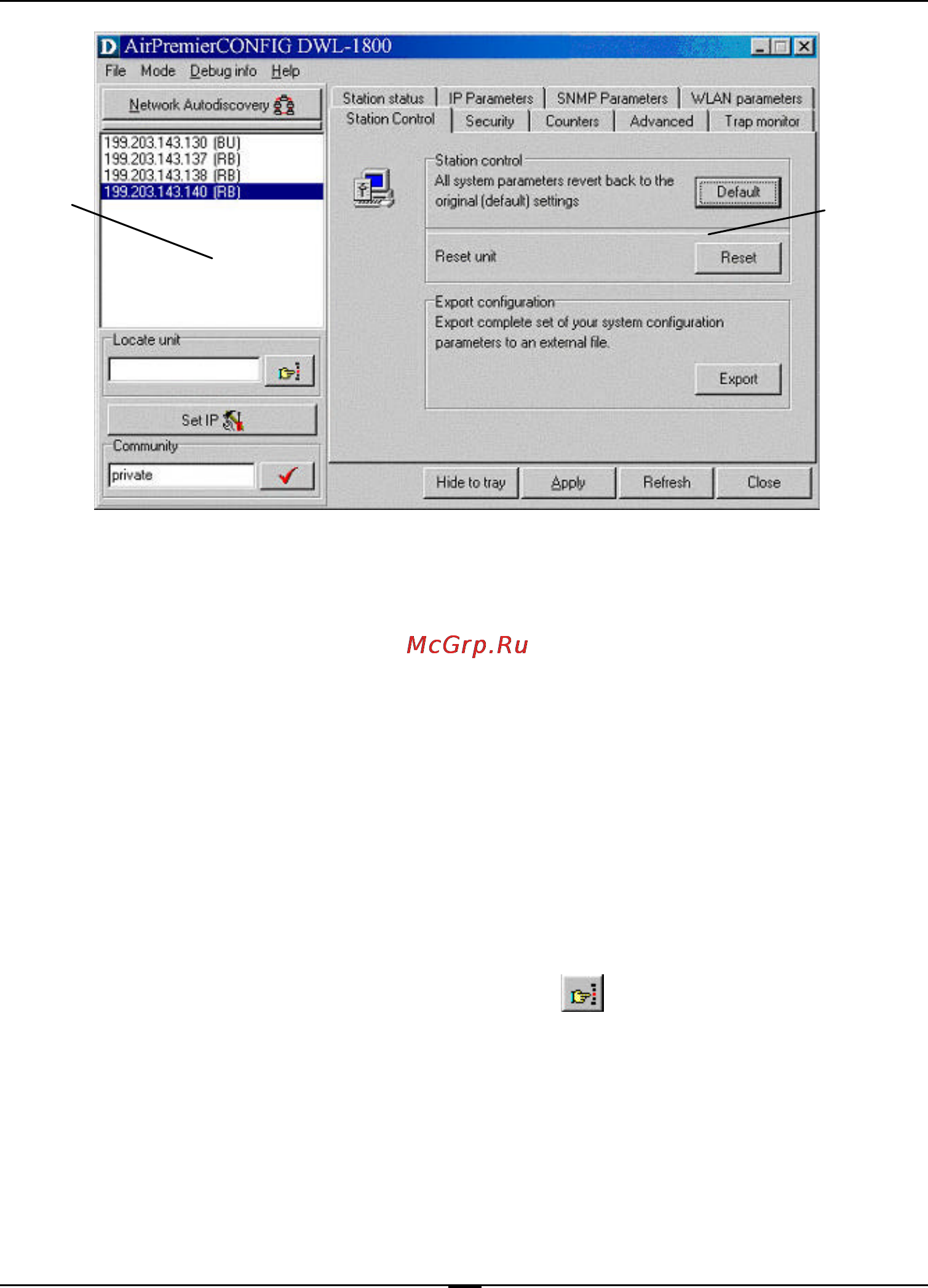 D-Link DWL-1800R [26/77] The control window