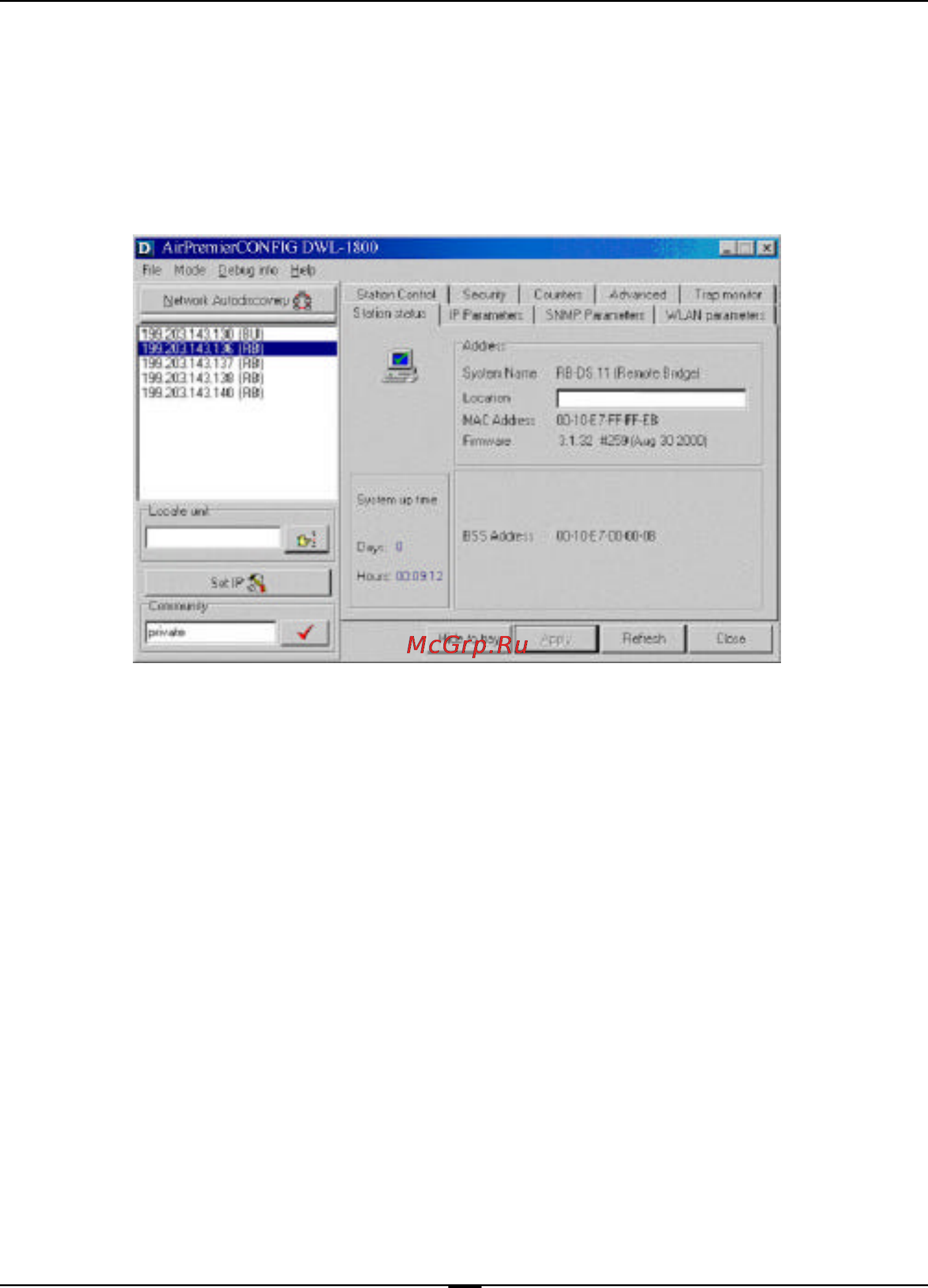 D-Link DWL-1800B [29/77] Configuration utility tabs