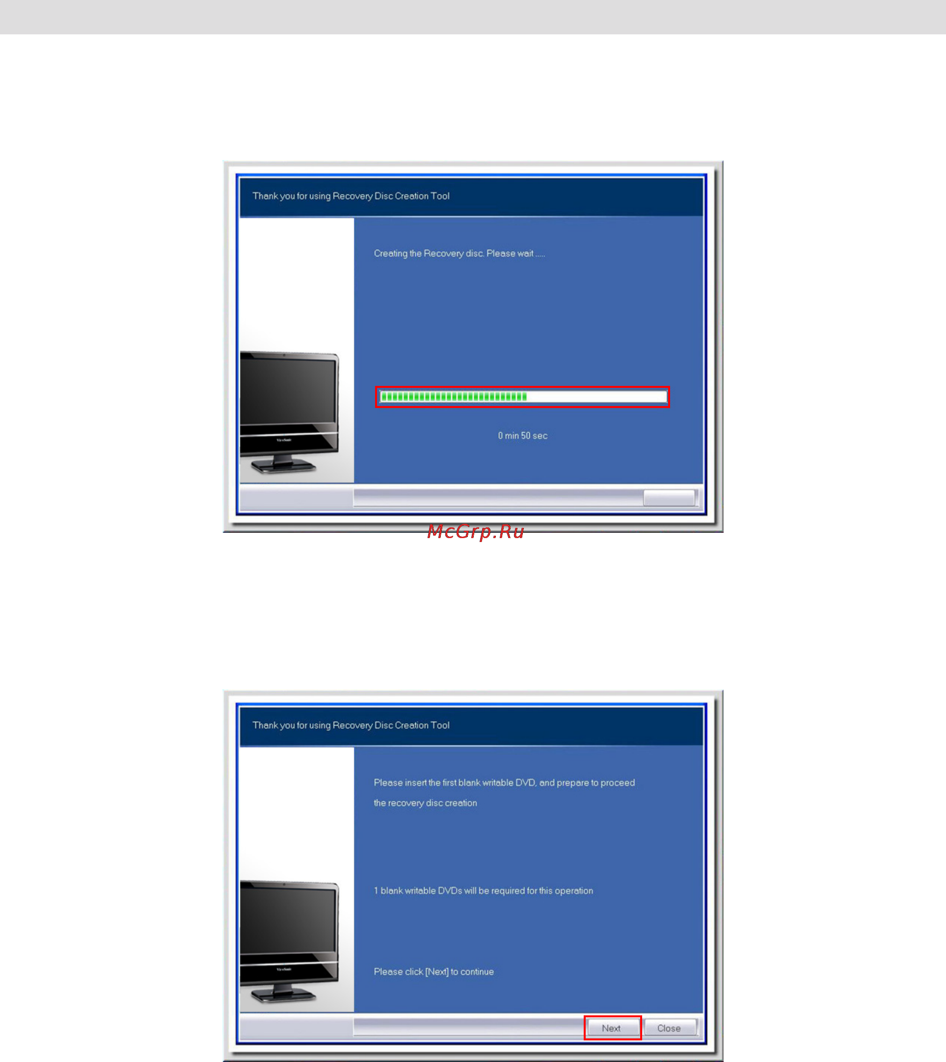 Viewsonic VPC100 [45/56] Восстановлениесистемы