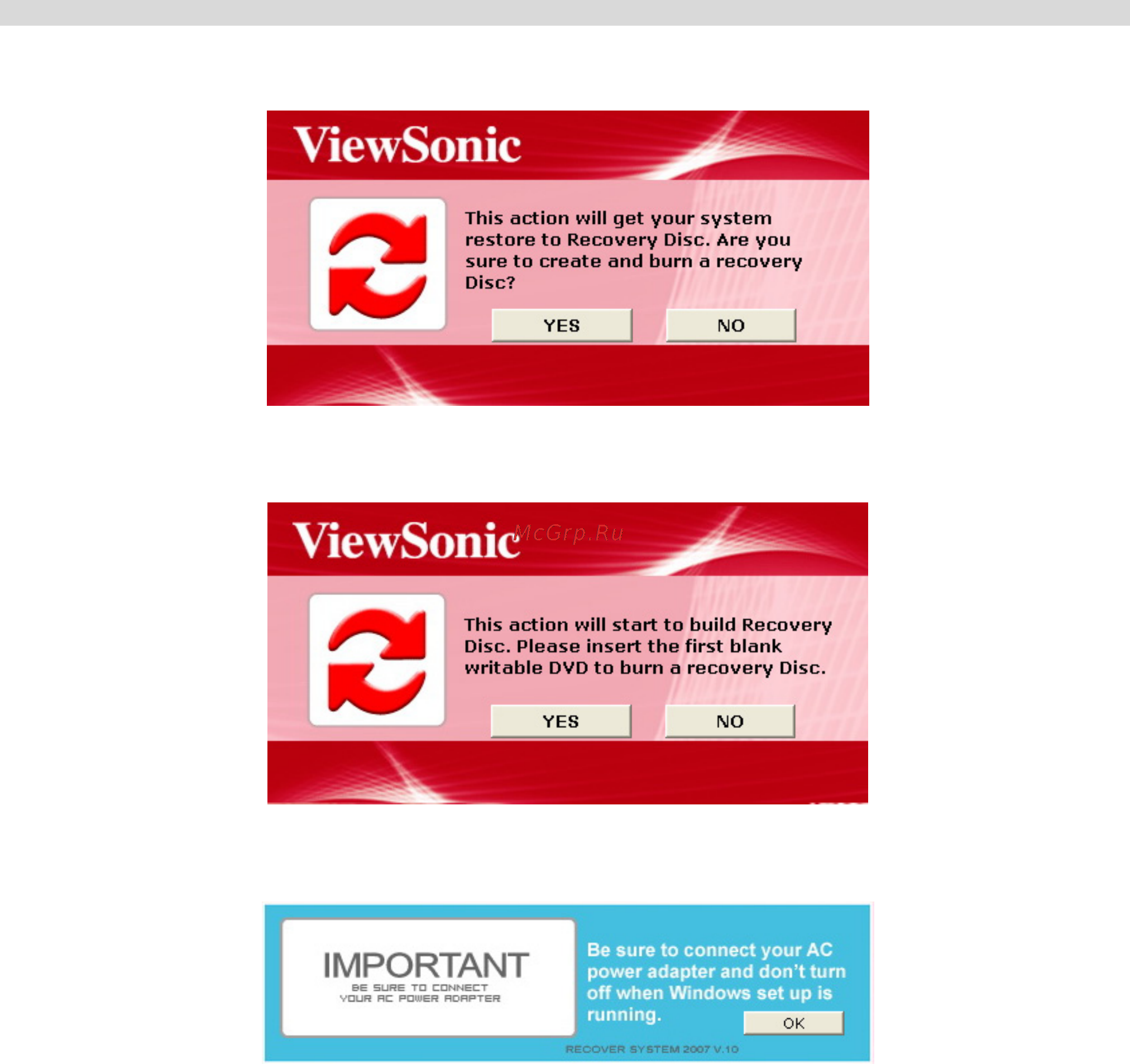 Viewsonic VPC101 [51/70] Восстановление системы