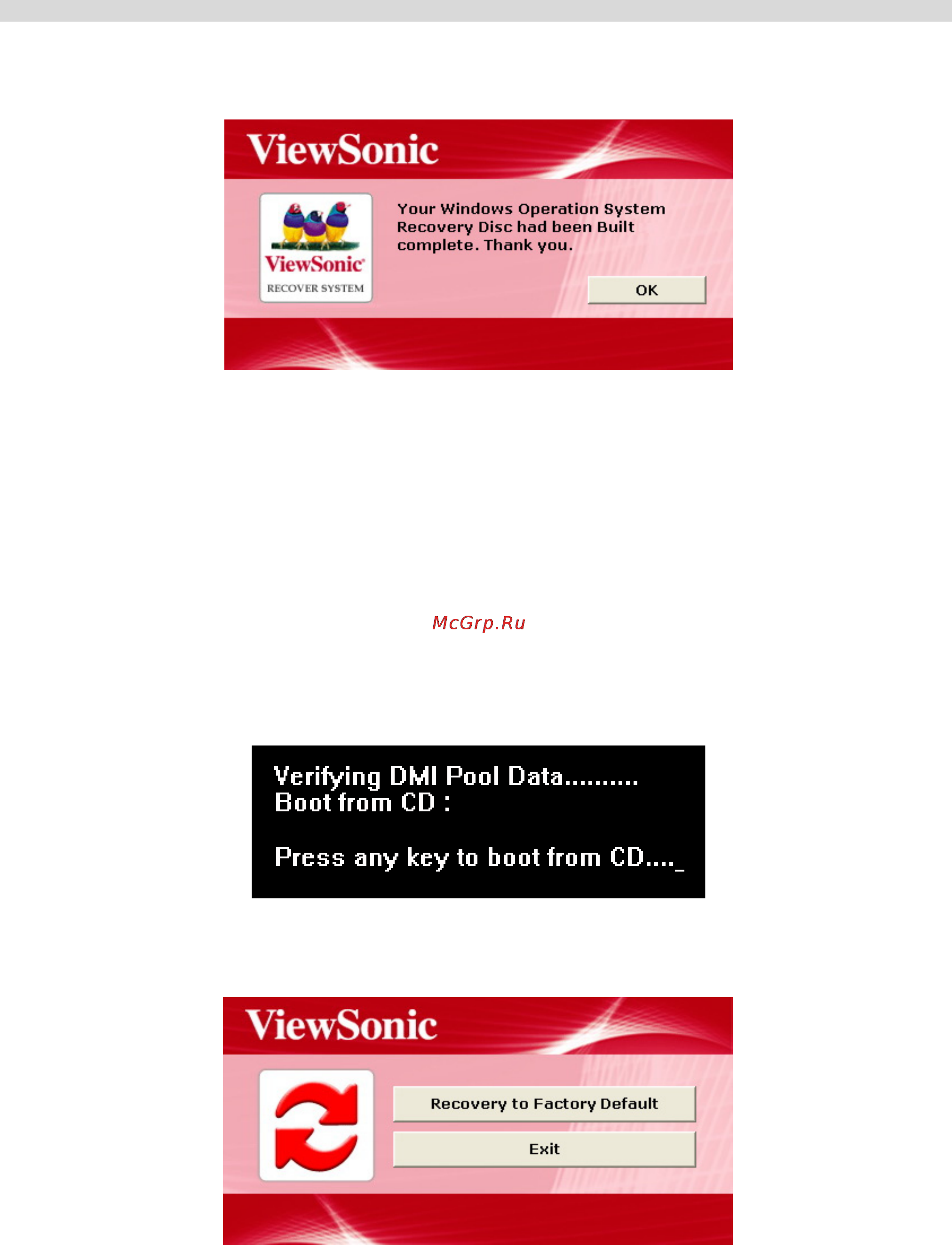 Viewsonic VPC101 [52/70] Восстановление системы