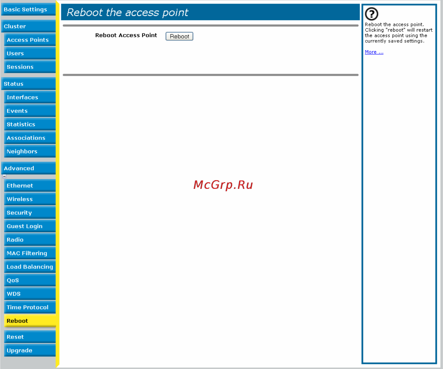 D-Link DWL-2200AP [123/192] Rebooting the access point