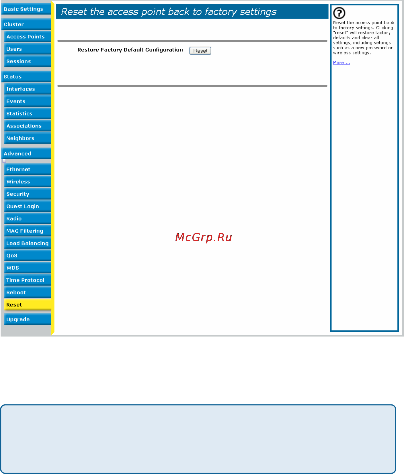 D-Link DWL-2200AP [124/192] Resetting the configuration