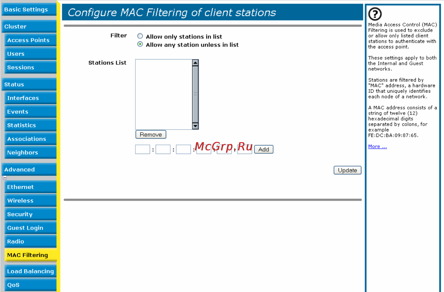 D-Link DWL-2200AP [91/192] Navigating to mac filtering settings