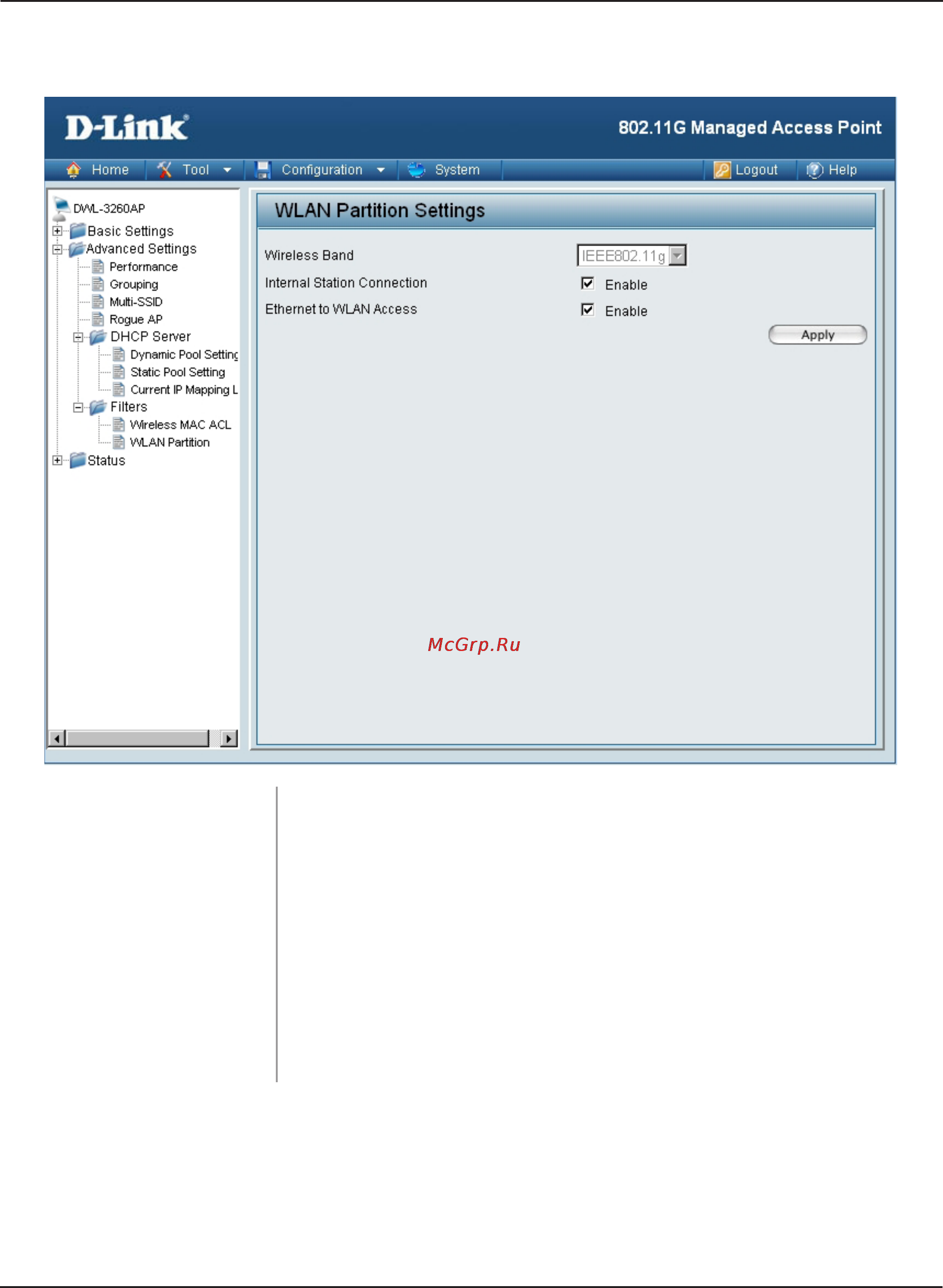 D-Link DWL-3260AP [41/109] Wlan partition