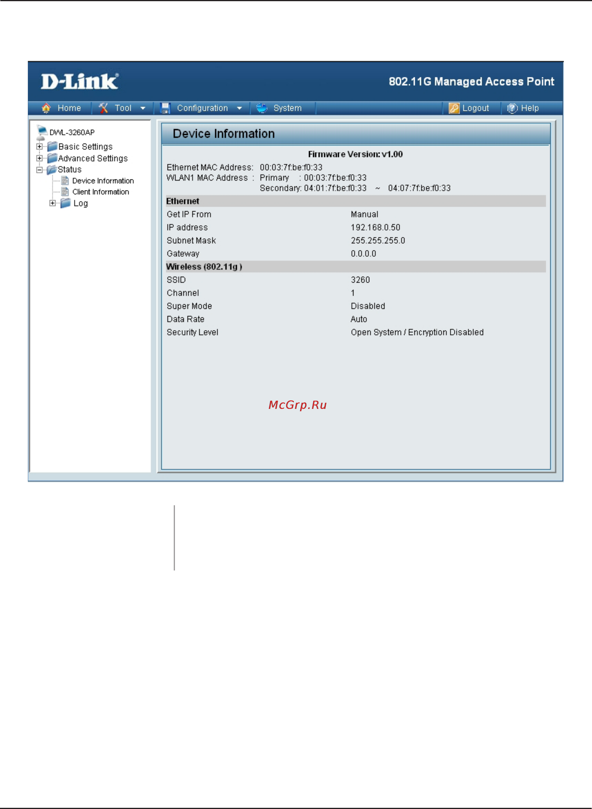 D-Link DWL-3260AP [42/109] Device information
