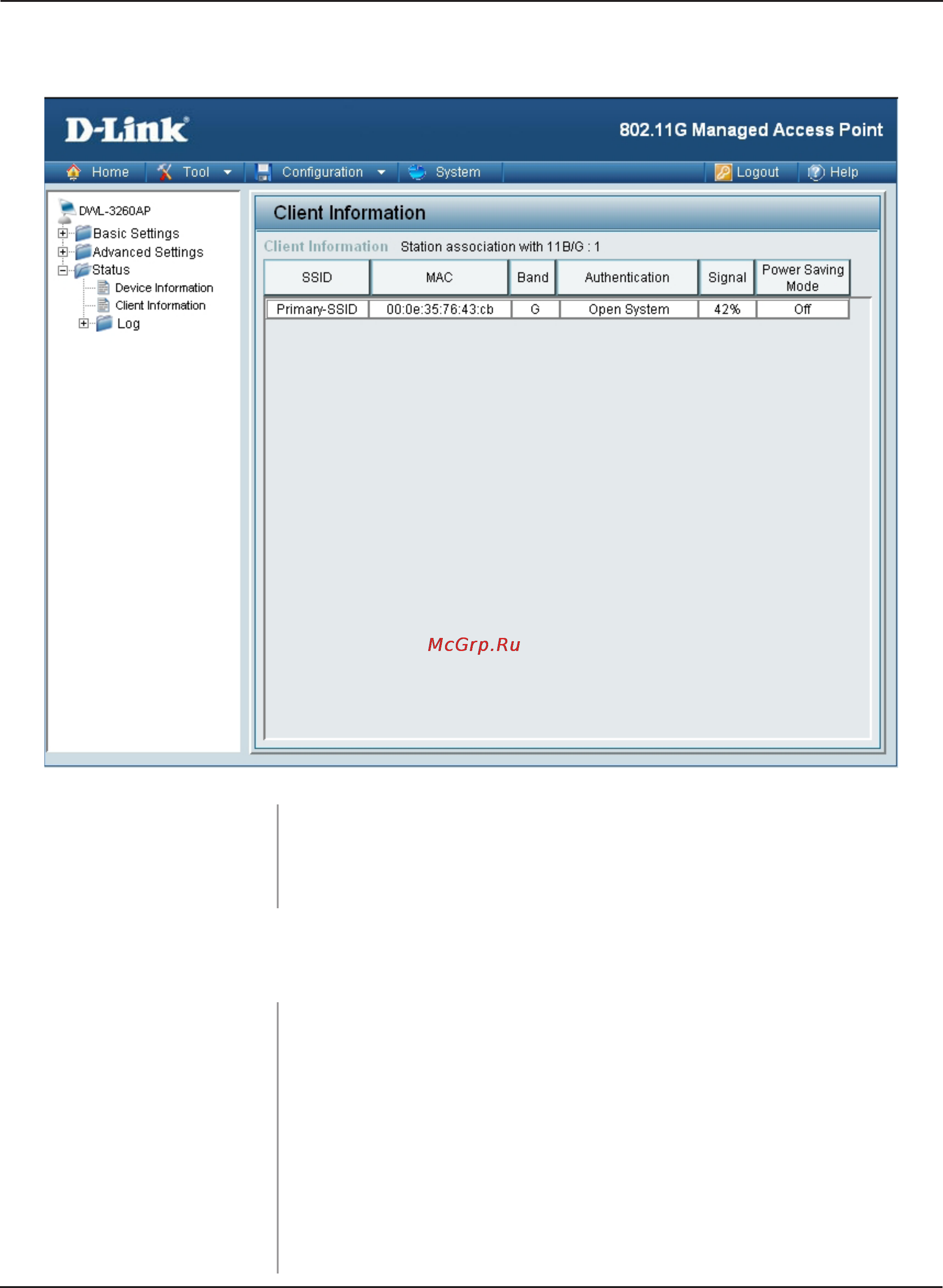 D-Link DWL-3260AP [43/109] Client information