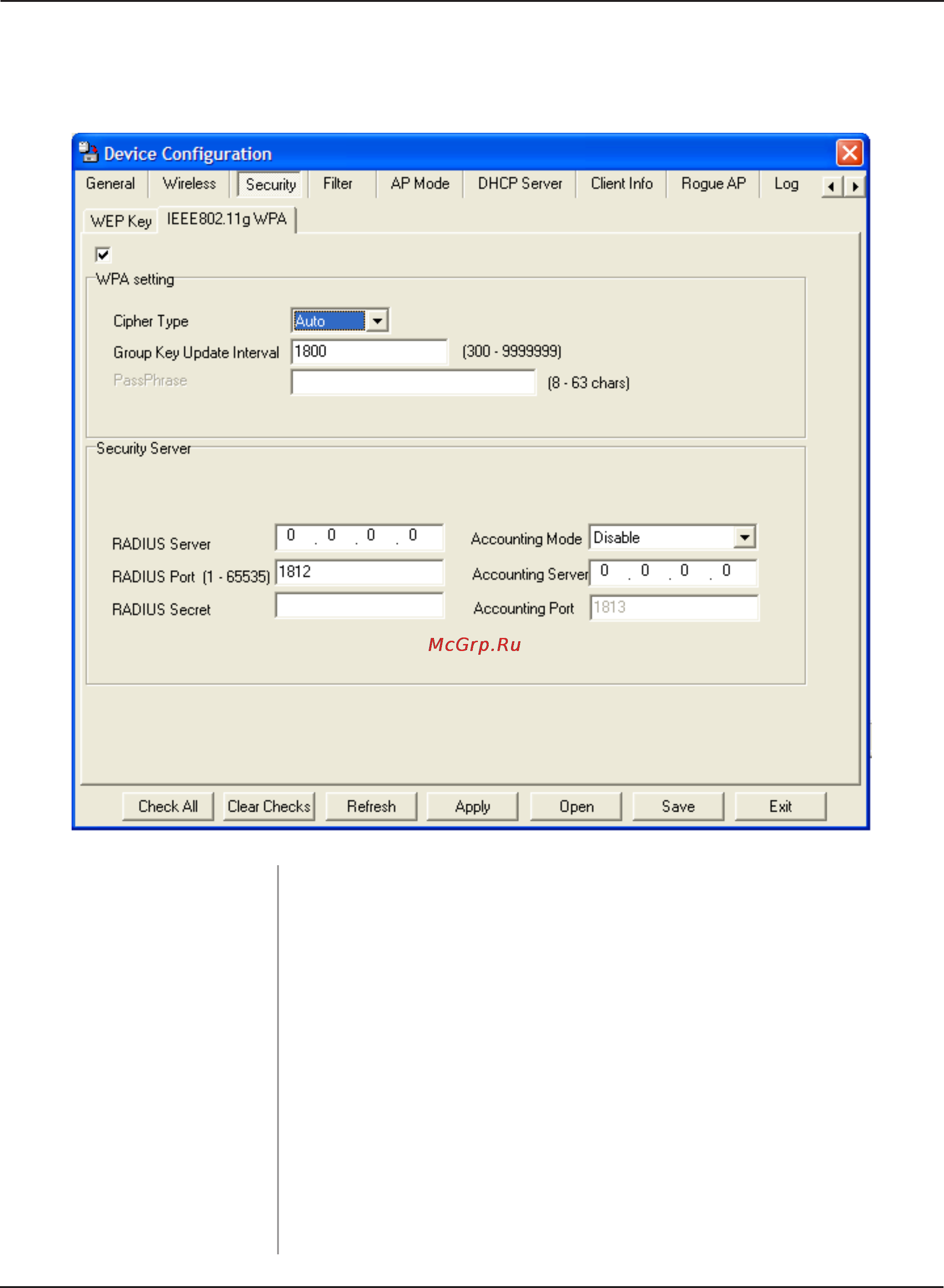 D-Link DWL-3260AP [64/109] Wpa enterprise wpa2 enterprise wpa auto enterprise