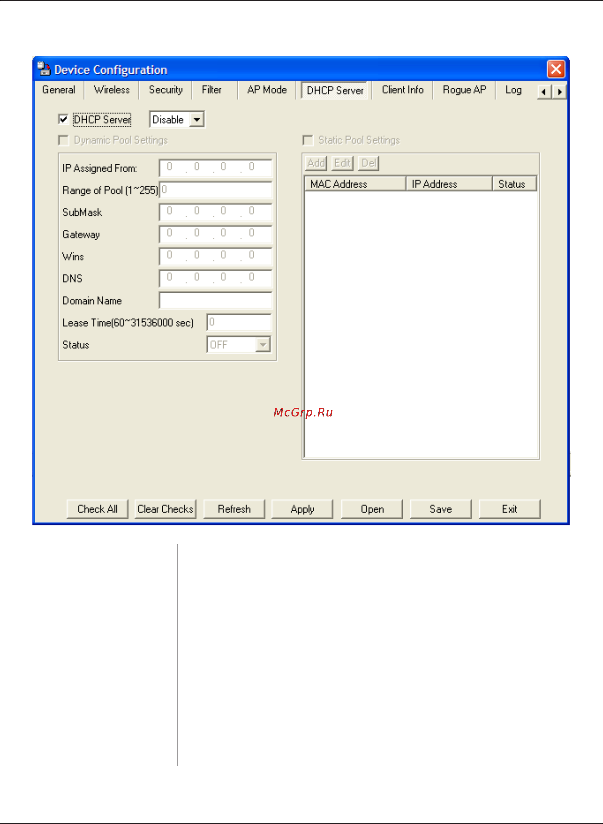 D-Link DWL-3260AP [70/109] Dhcp server