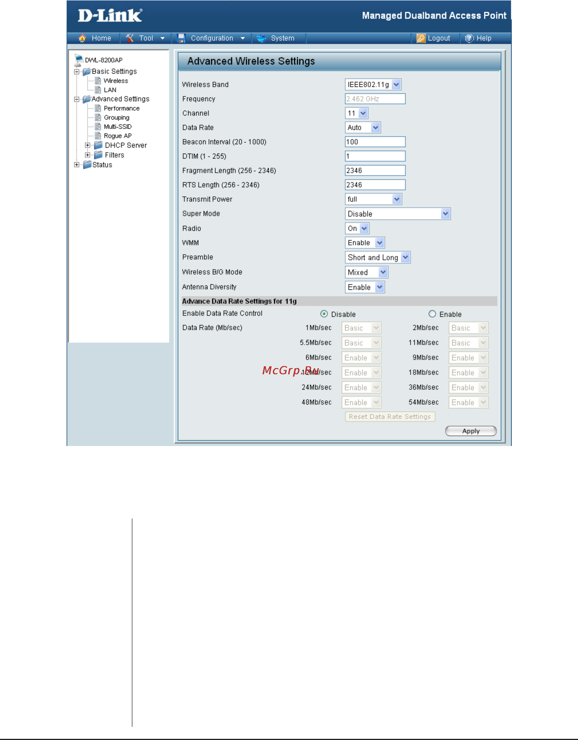D-Link DWL-8600AP [32/95] Channel