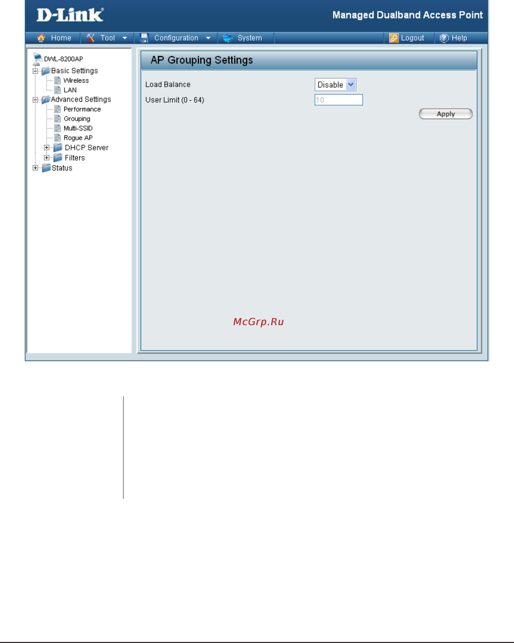 D-Link DWL-8600AP [35/95] Home advanced settings grouping