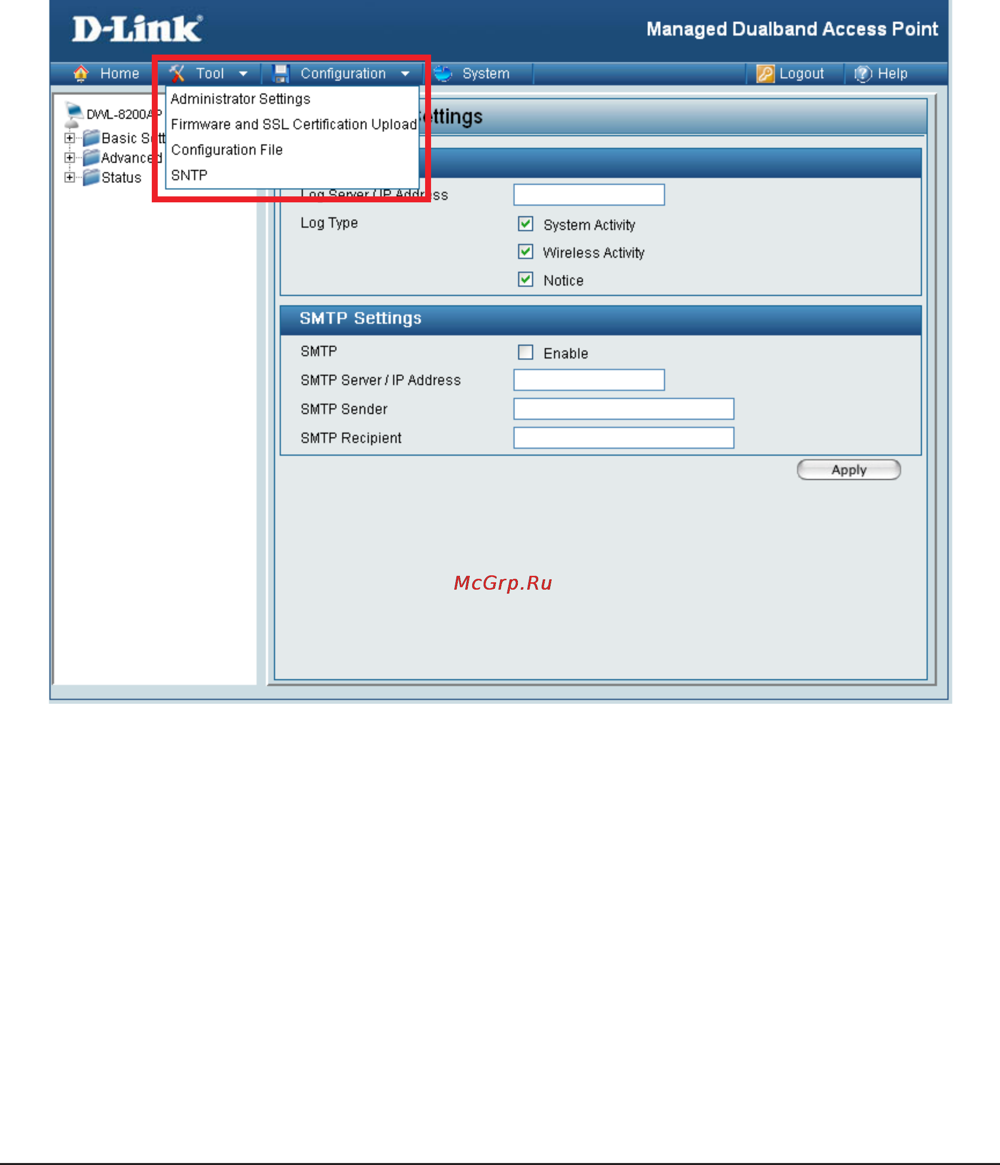 D-Link DWL-8600AP [55/95] Tool menu
