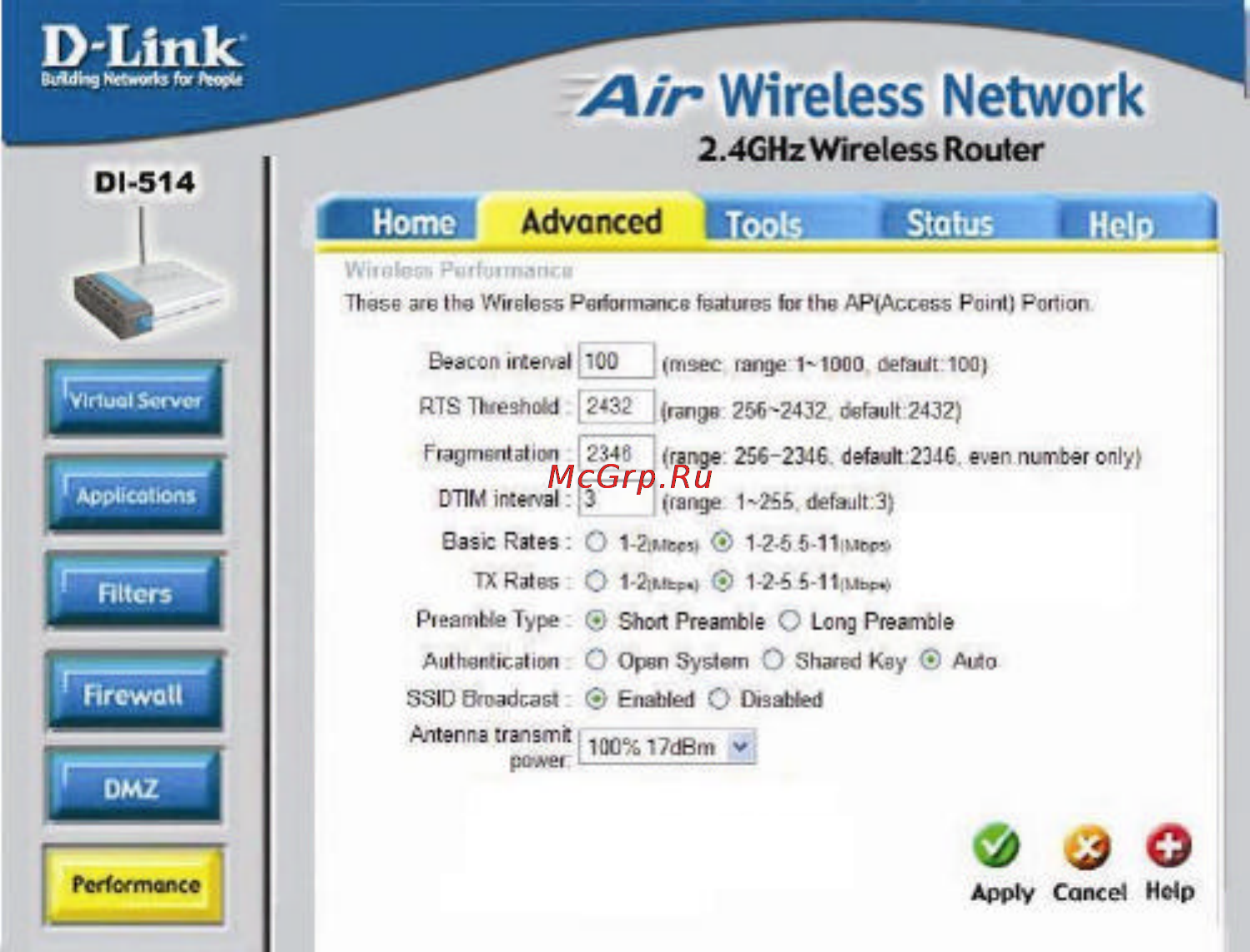D-Link DI-514 [28/60] Performance