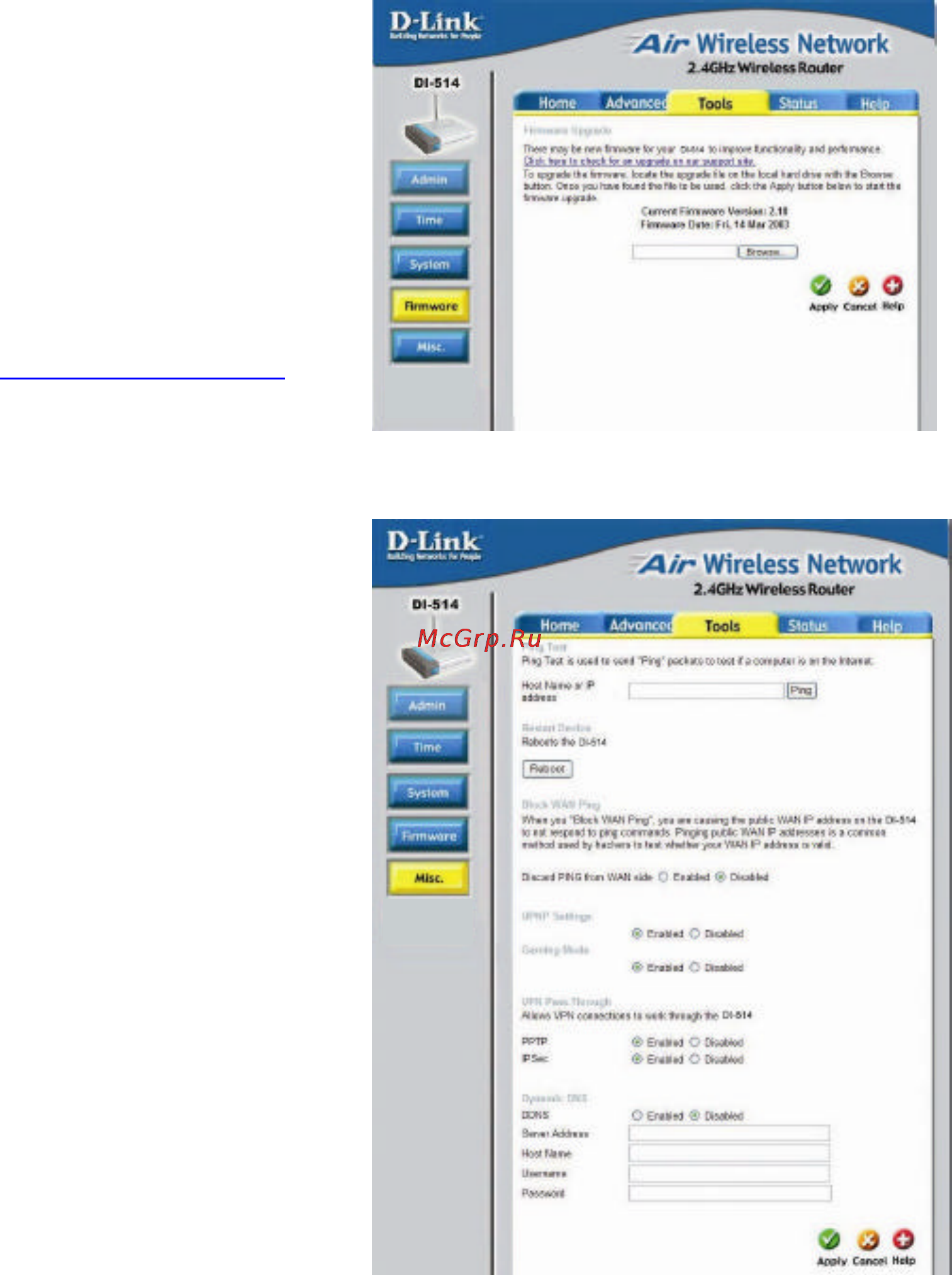 D-Link DI-514 [31/60] Firmware