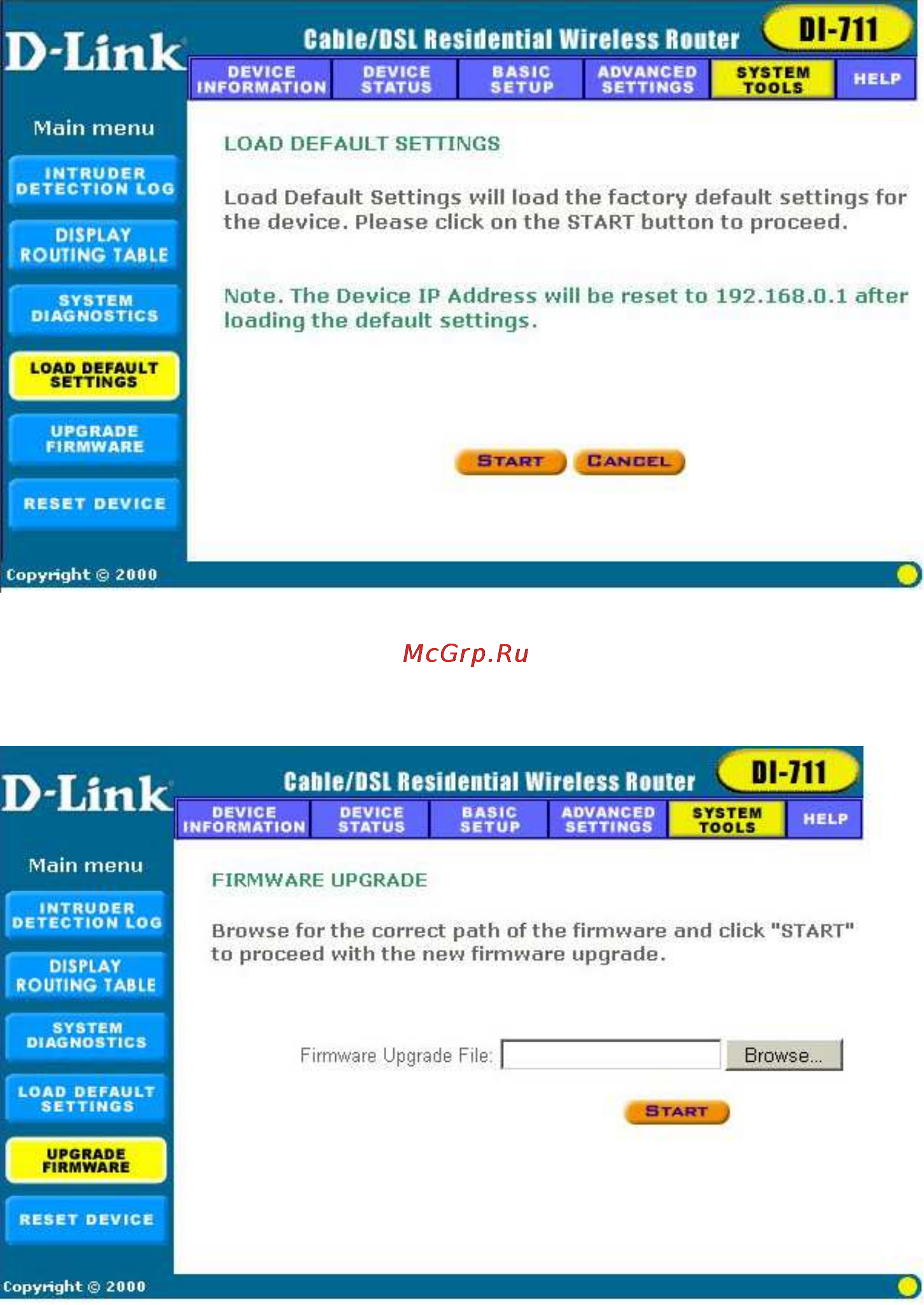 D-Link DI-711 [13/17] Upgrade firmware