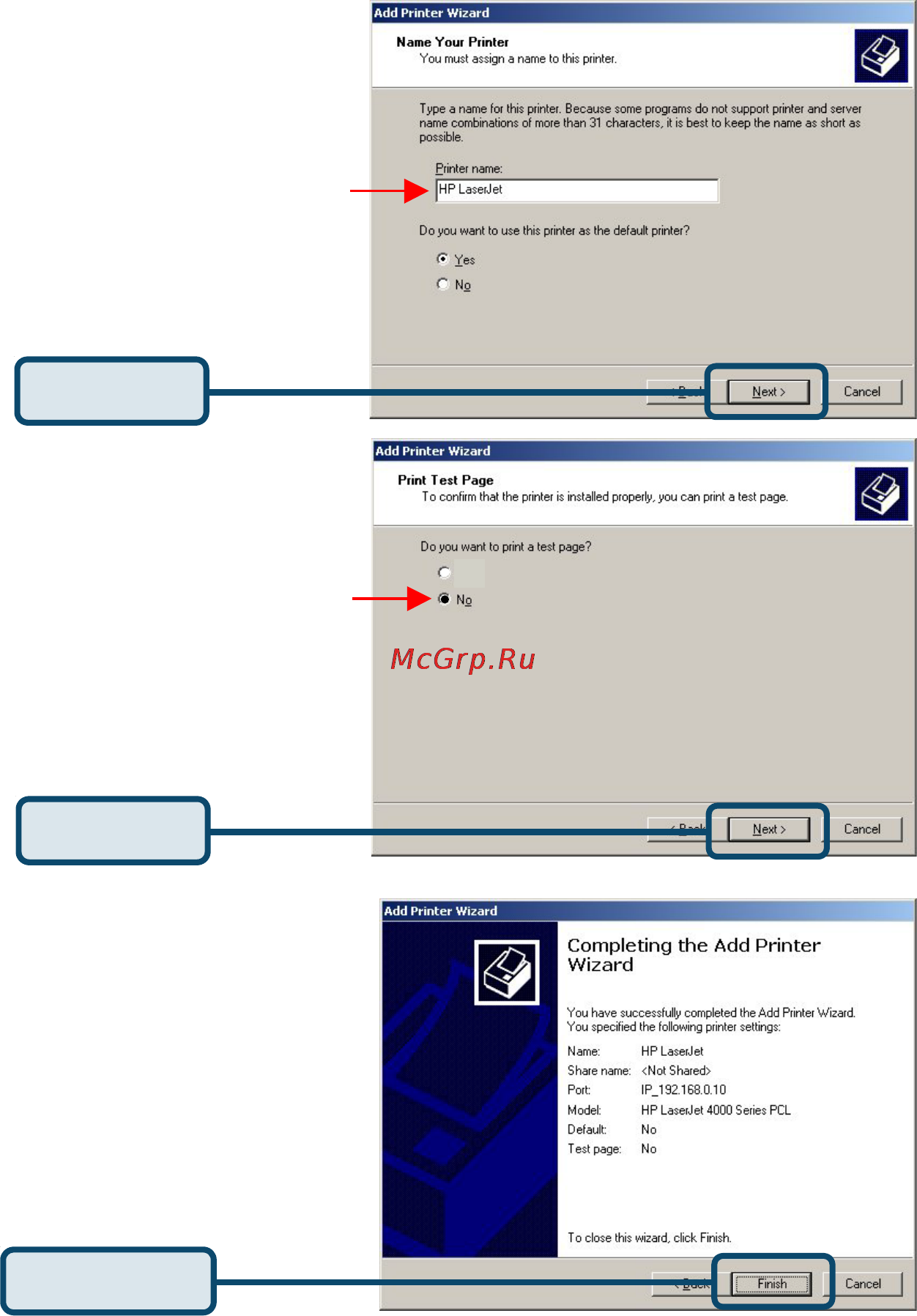 D-Link DP-311P [23/68] Printing with windows xp 2000 continued