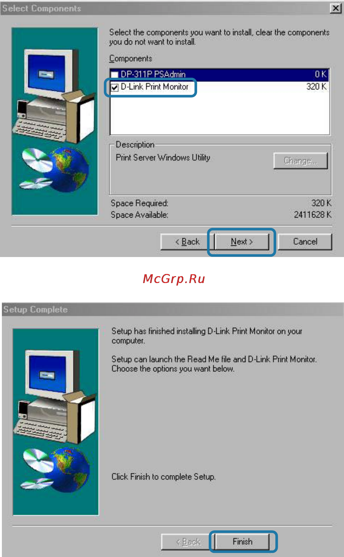 D-Link DP-311P [27/68] Printing with windows 98se me continued