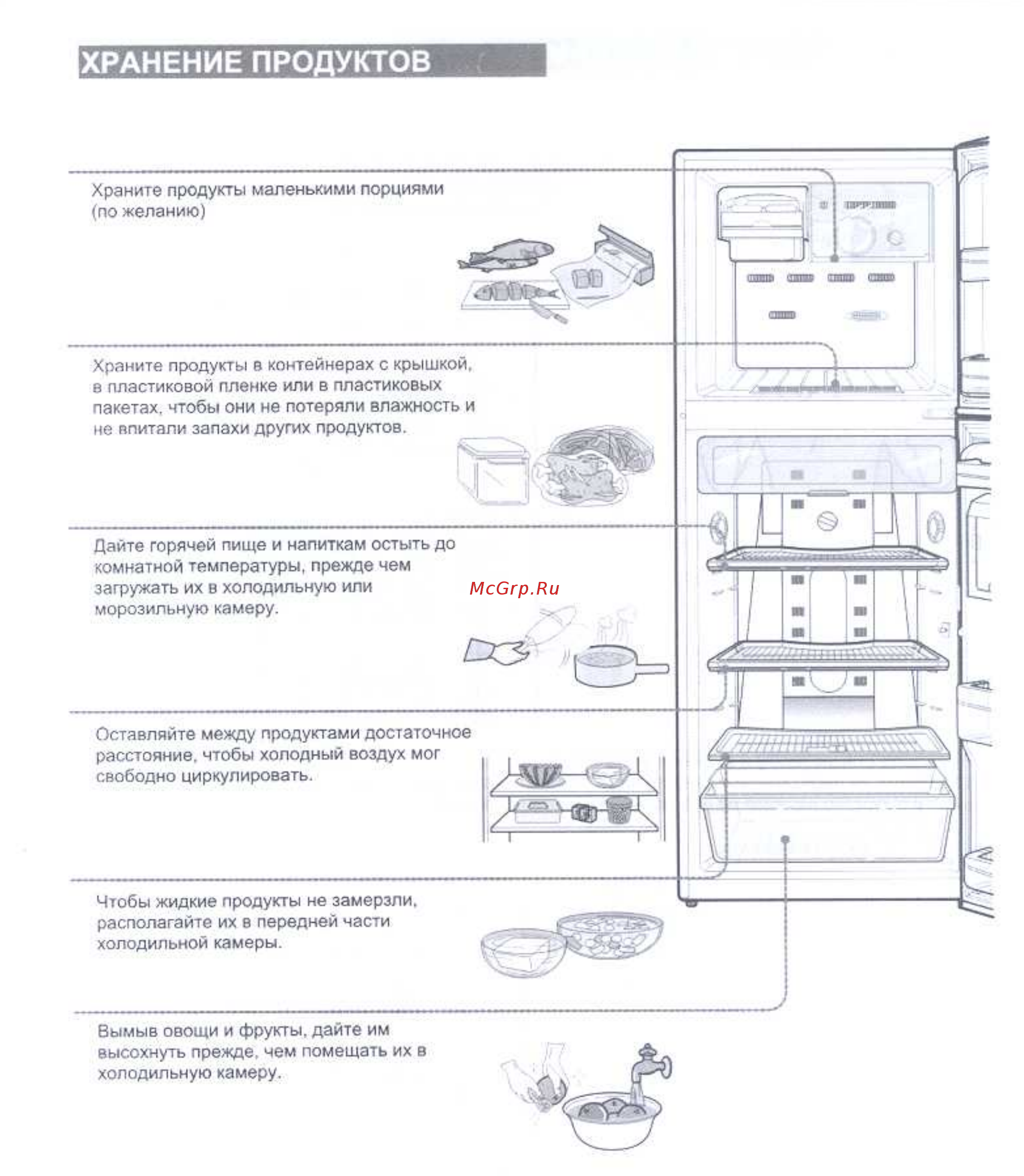 Samsung RT-29 BVPW [8/18] Хранение продуктов