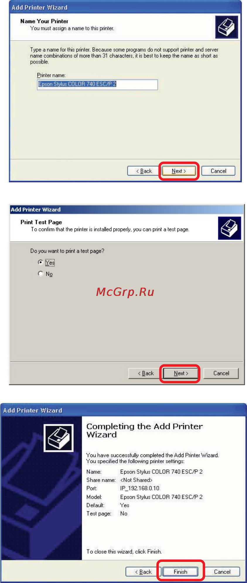 D-Link DP-311U [28/76] Tcp ip printing for windows xp continued
