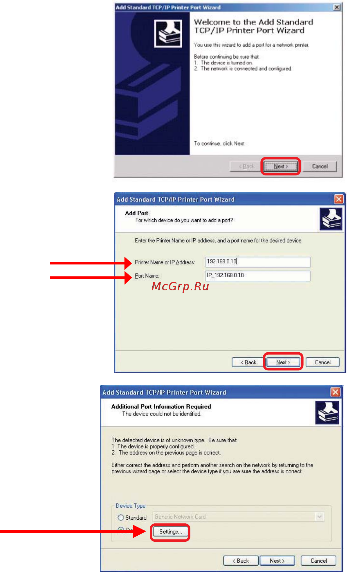 D-Link DP-311U [34/76] Tcp ip printing for windows 2000 continued