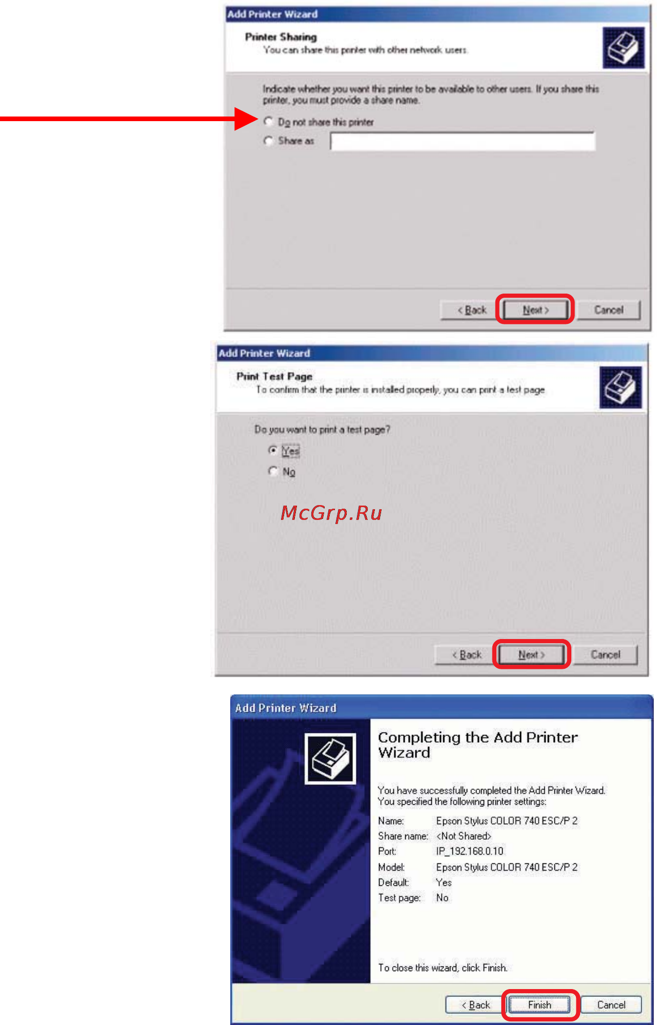 D-Link DP-311U [37/76] Tcp ip printing for windows 2000 continued
