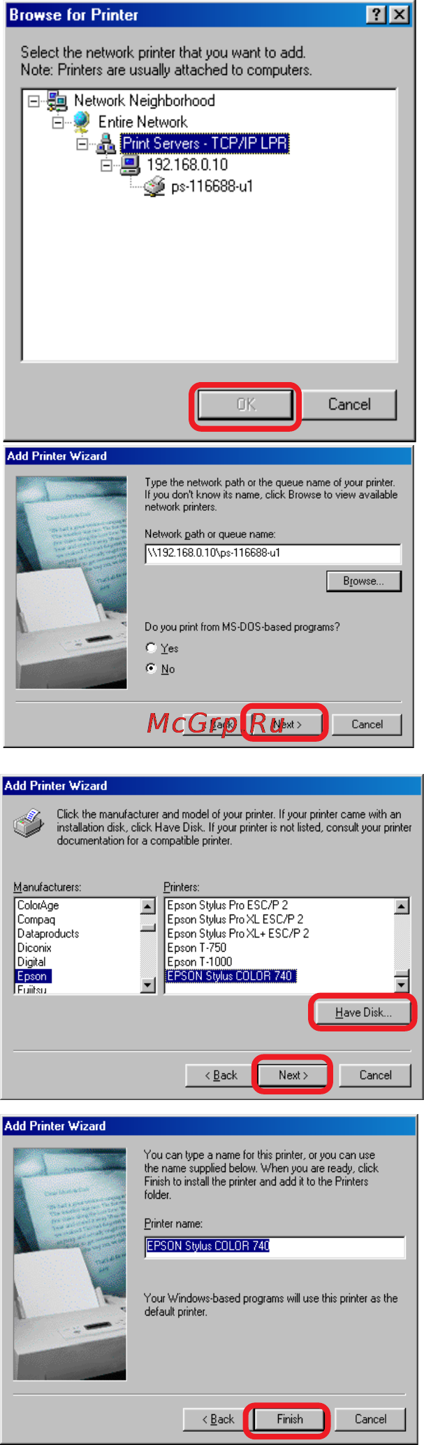 D-Link DP-311U [47/76] Tcp ip printing for windows 98se me continued
