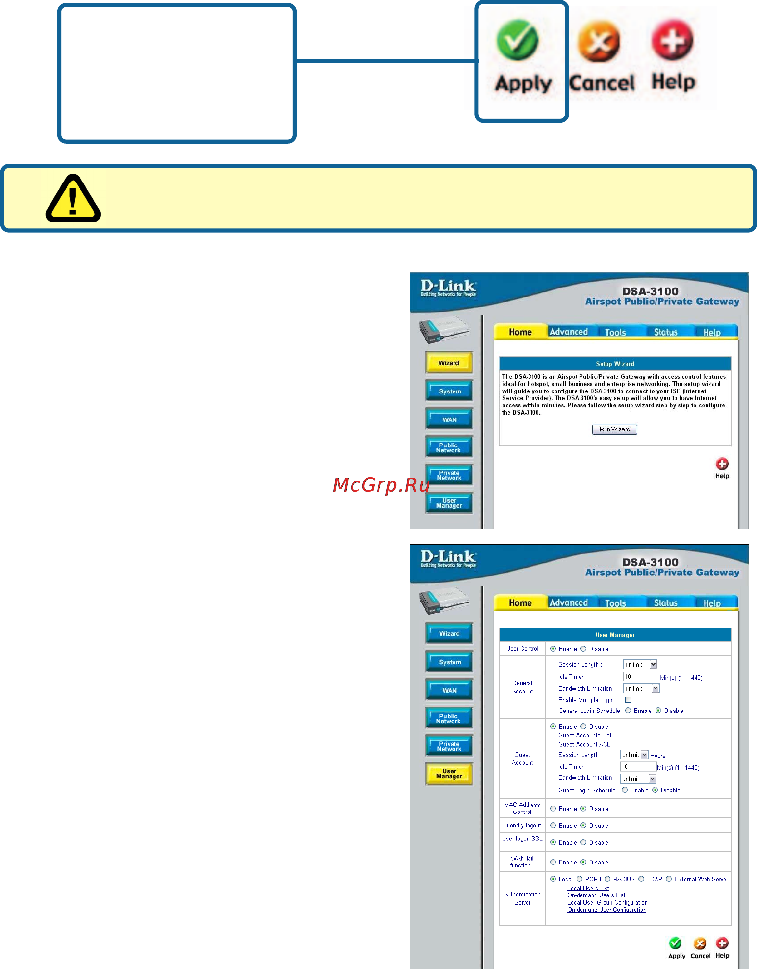D-Link DSA-3100 [16/76] Using the configuration utility continued