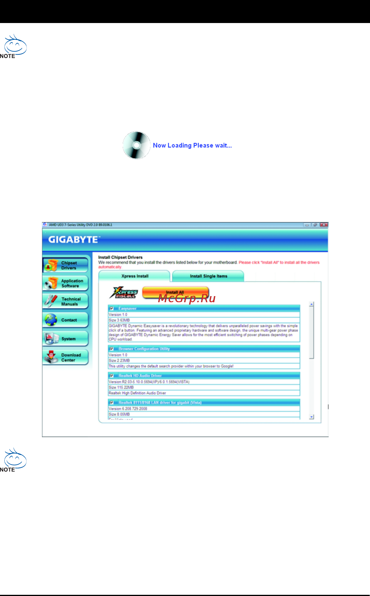 Gigabyte GA-MA790GP-UD3H [61/104] Chapter 3 drivers installation