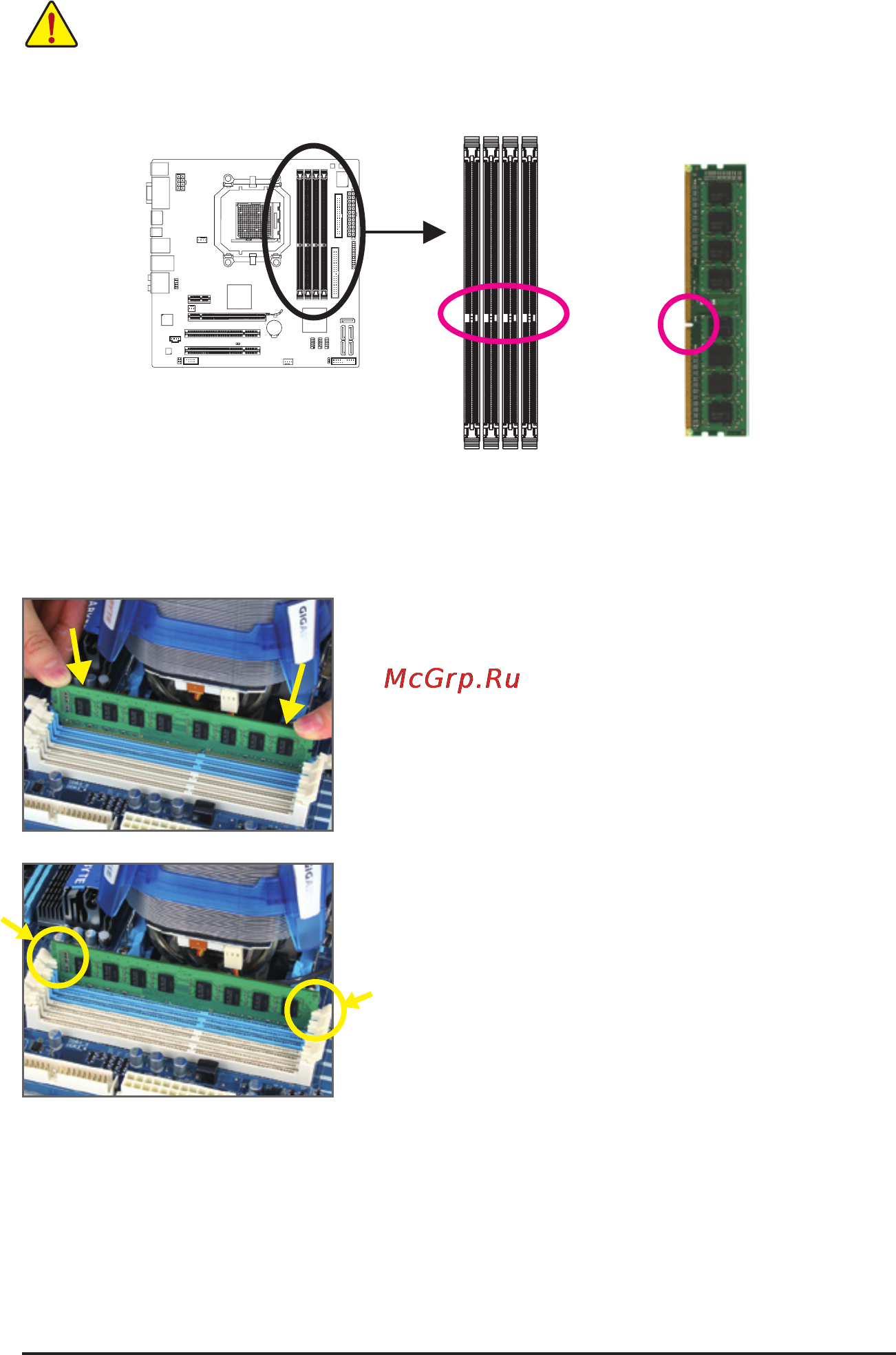 Gigabyte GA-MA78LMT-US2H (rev.1.1) [17/104] 4 2 installing a memory
