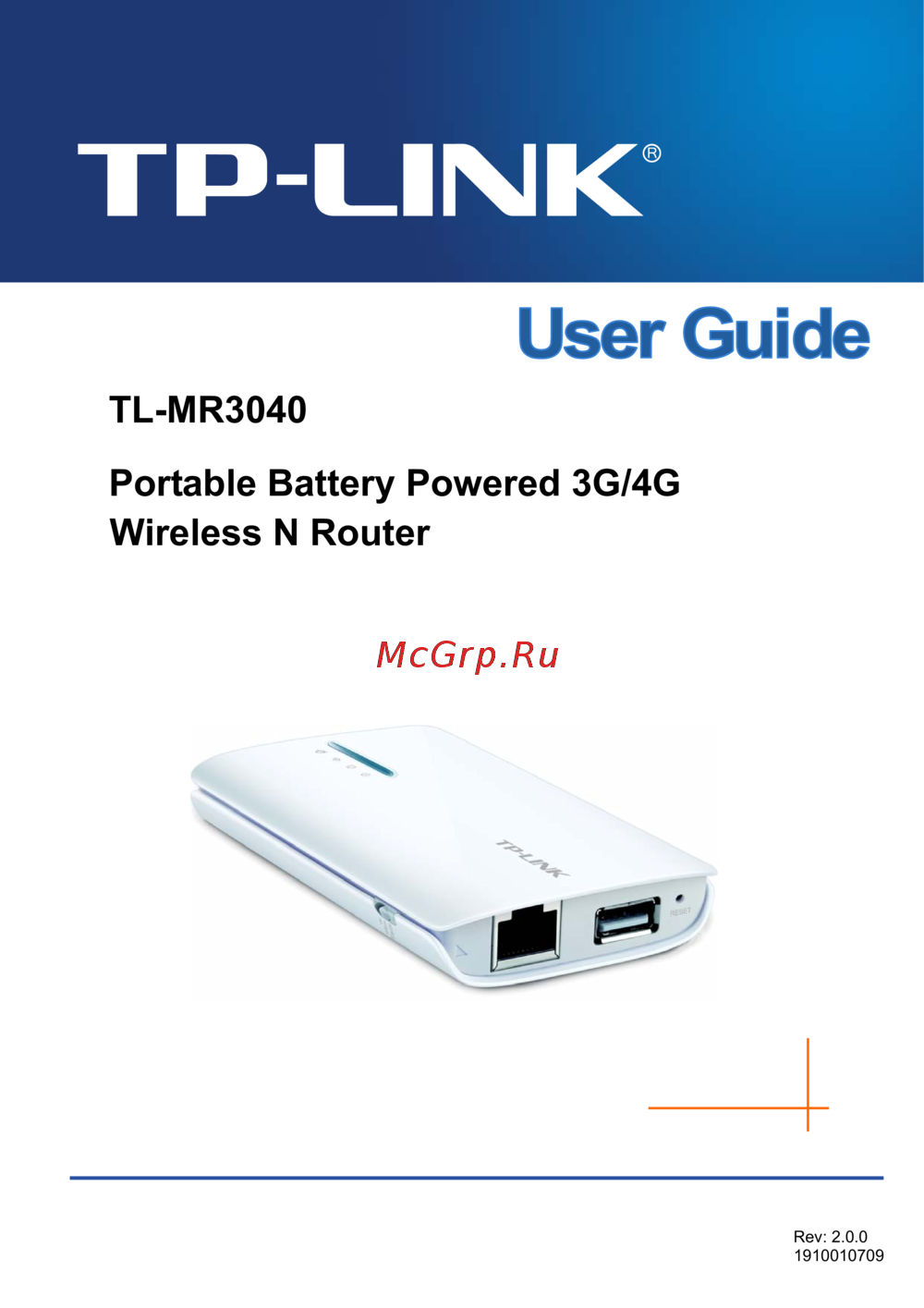 Tp-Link TL-MR3040 Инструкция по эксплуатации