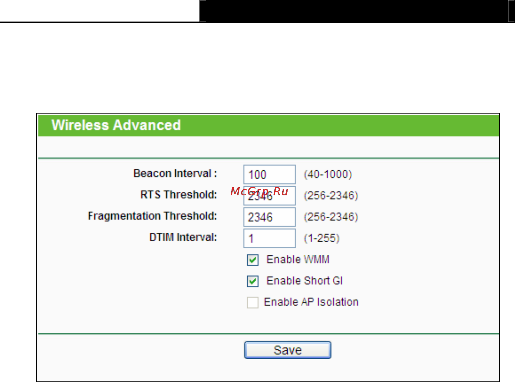 Tp-Link TL-MR3040 [138/241] Wireless advanced