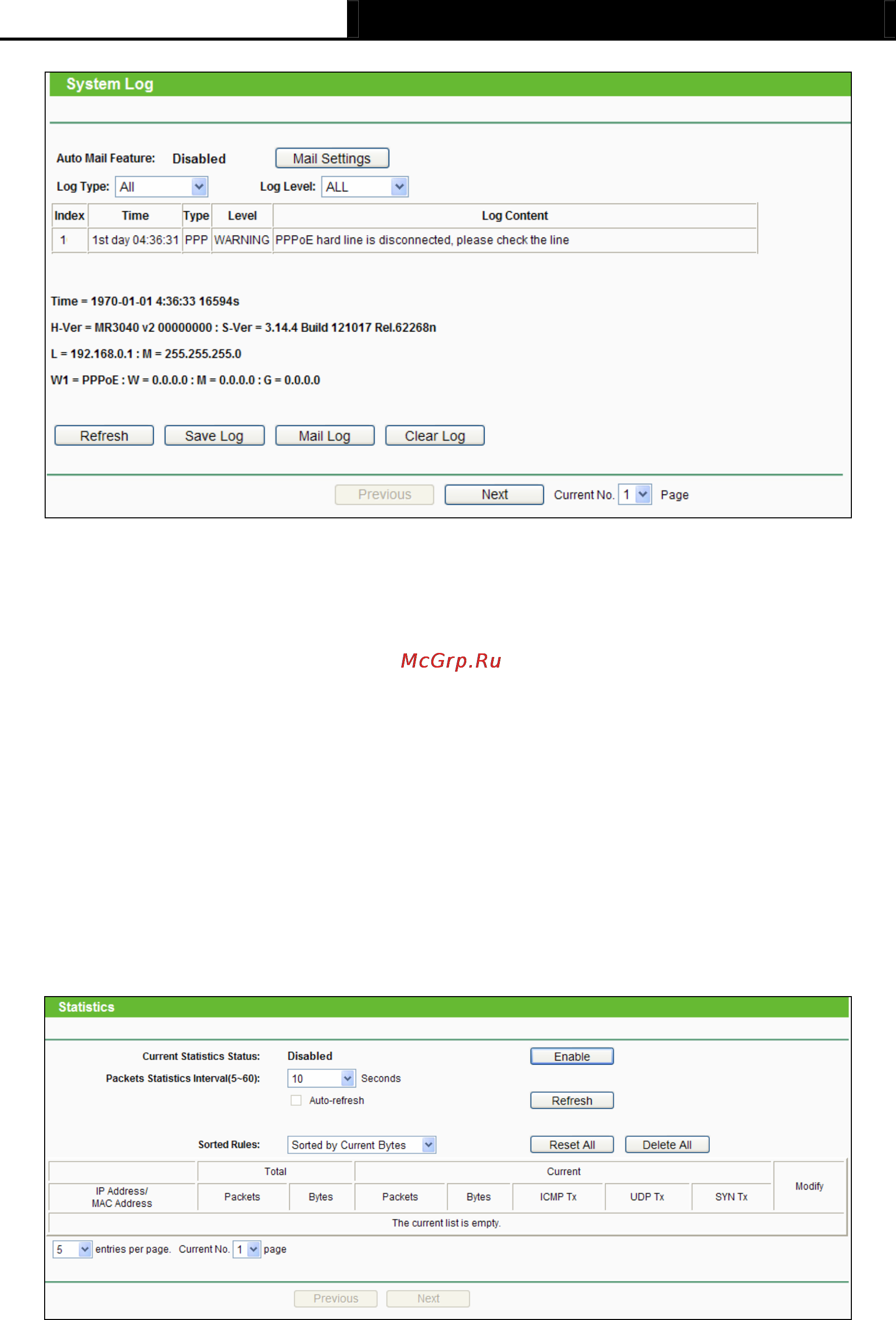 Tp-Link TL-MR3040 [185/241] Statistics