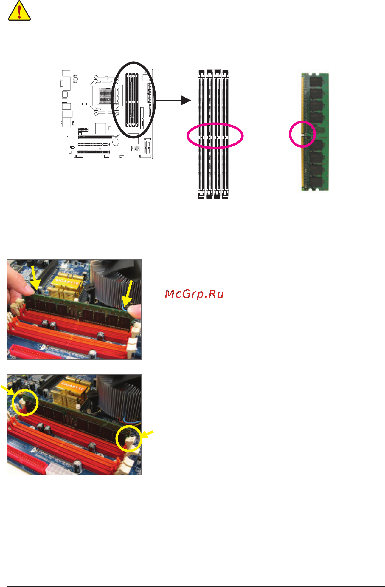 Gigabyte GA-MA785GPM-UD2H (rev.1.0) [17/104] 4 2 installing a memory