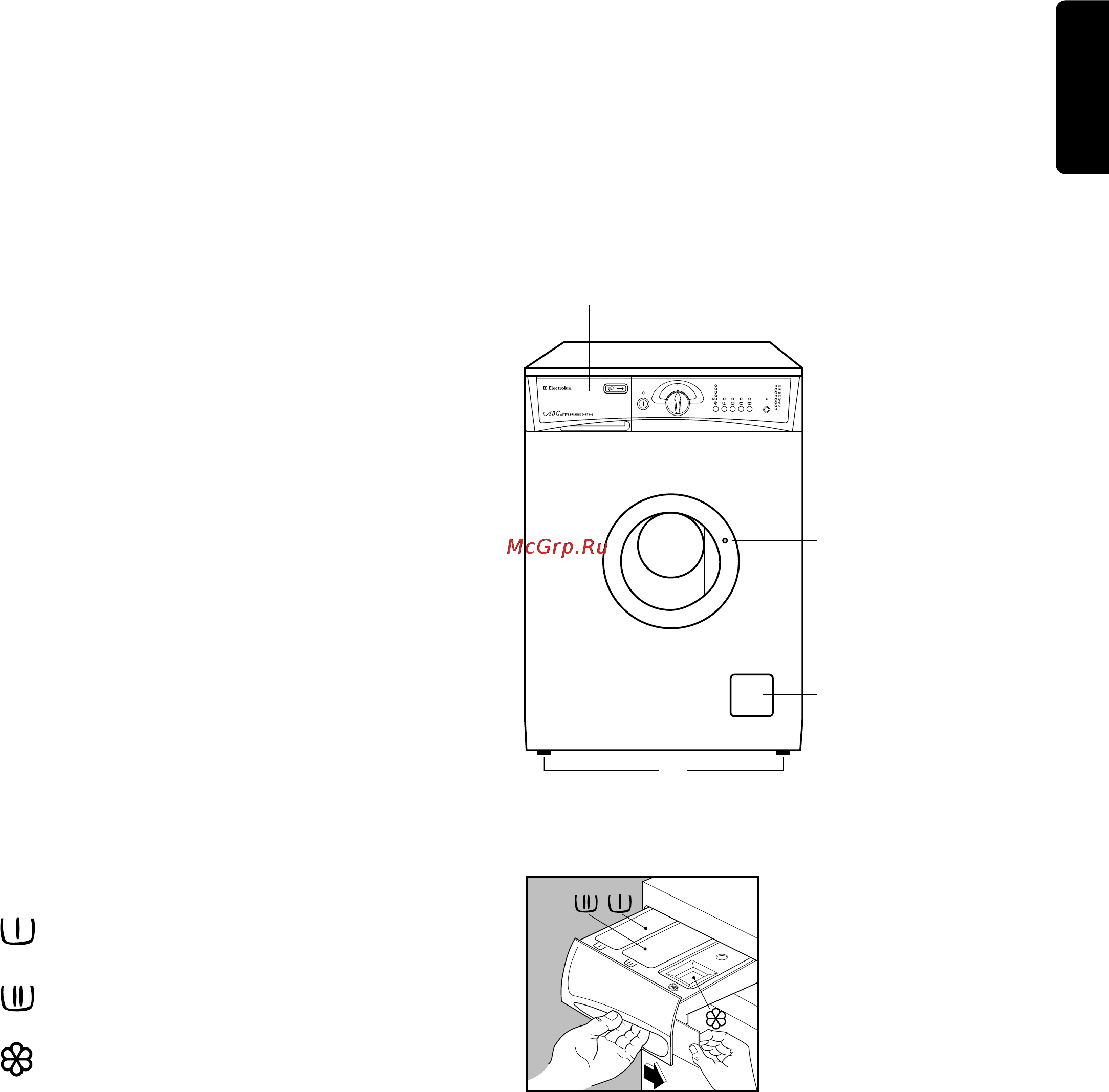 Electrolux EW 1075 F [9/25] Сигнальная лампа блокировки люка