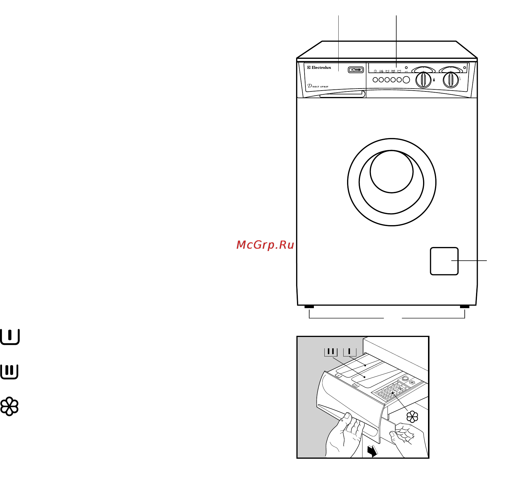 Electrolux EW 1063 S [29/43] Дозатор моющего средства
