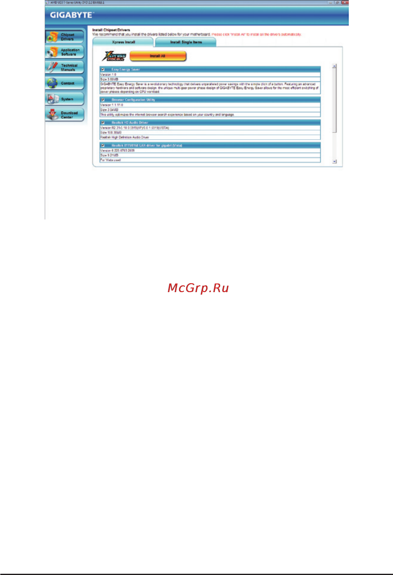Gigabyte GA-MA770T-ES3 (rev.1.3) [58/100] 6 download center