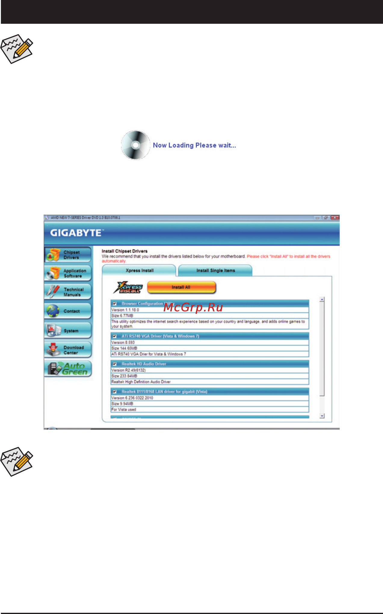 Gigabyte GA-MA74GMT-S2 (rev.1.4) [55/100] 1 installing chipset drivers