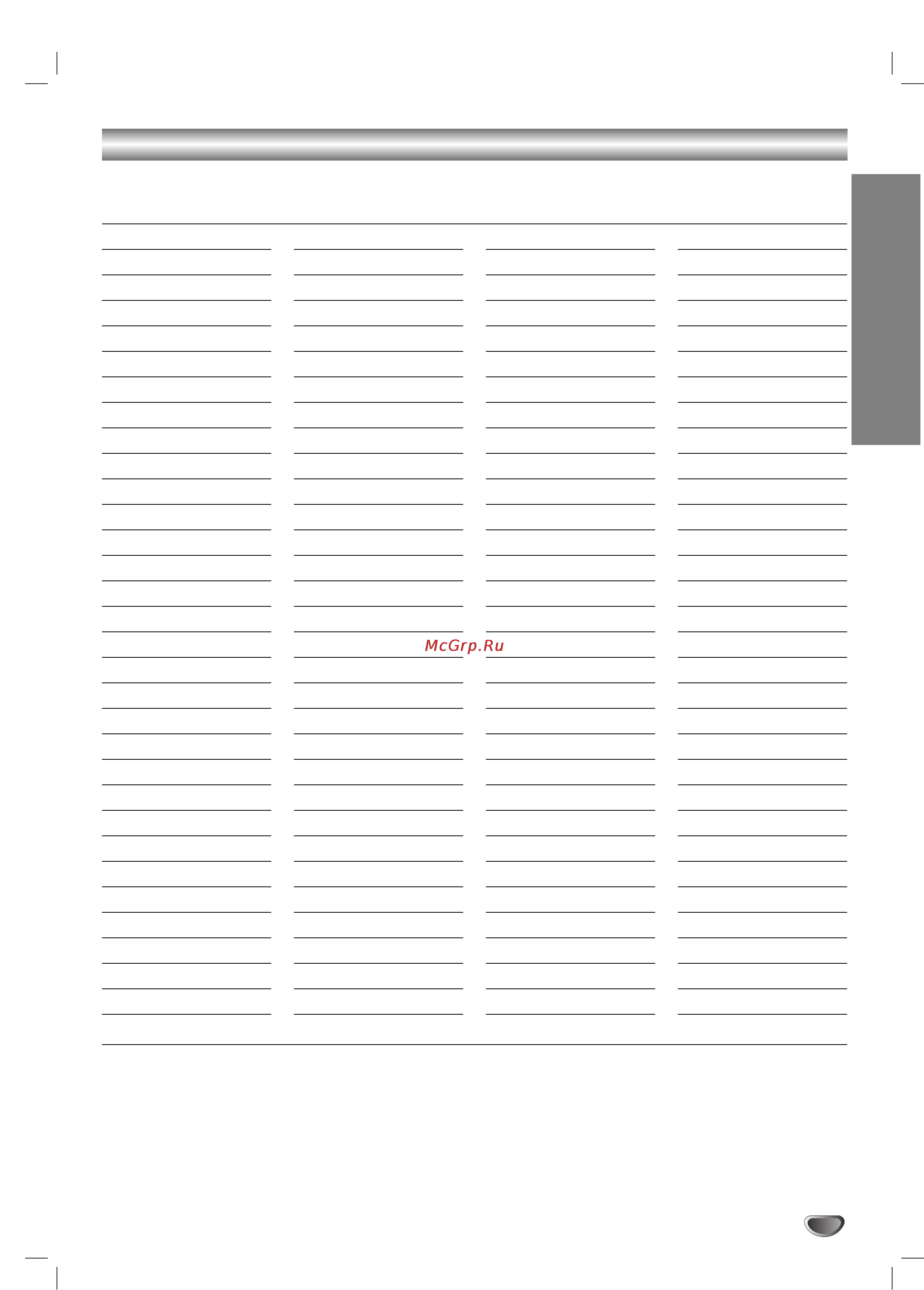 LG DS6522E [48/50] Language code list