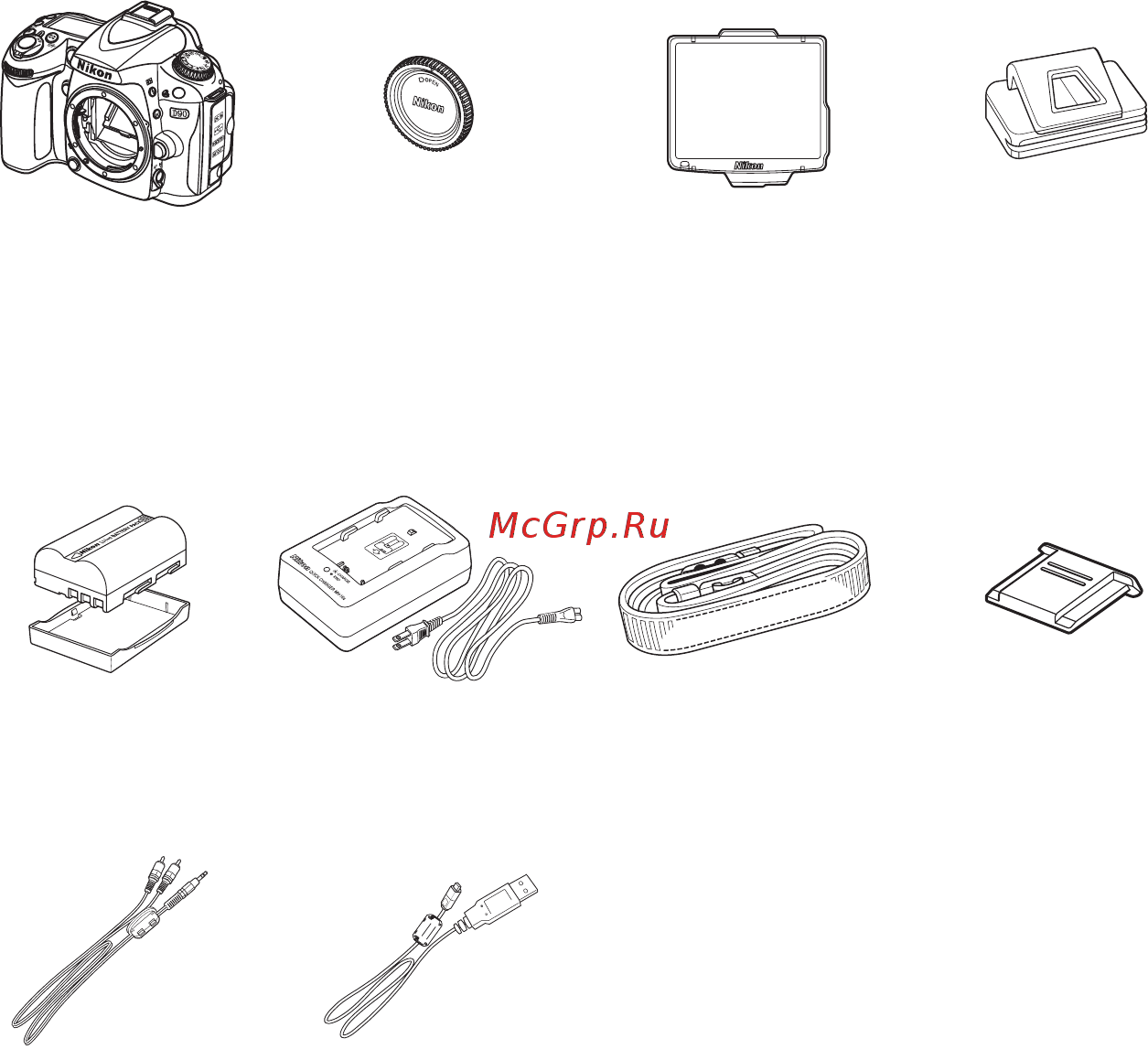 Nikon D90 kit 18-55 ll [3/300] Содержание комплекта