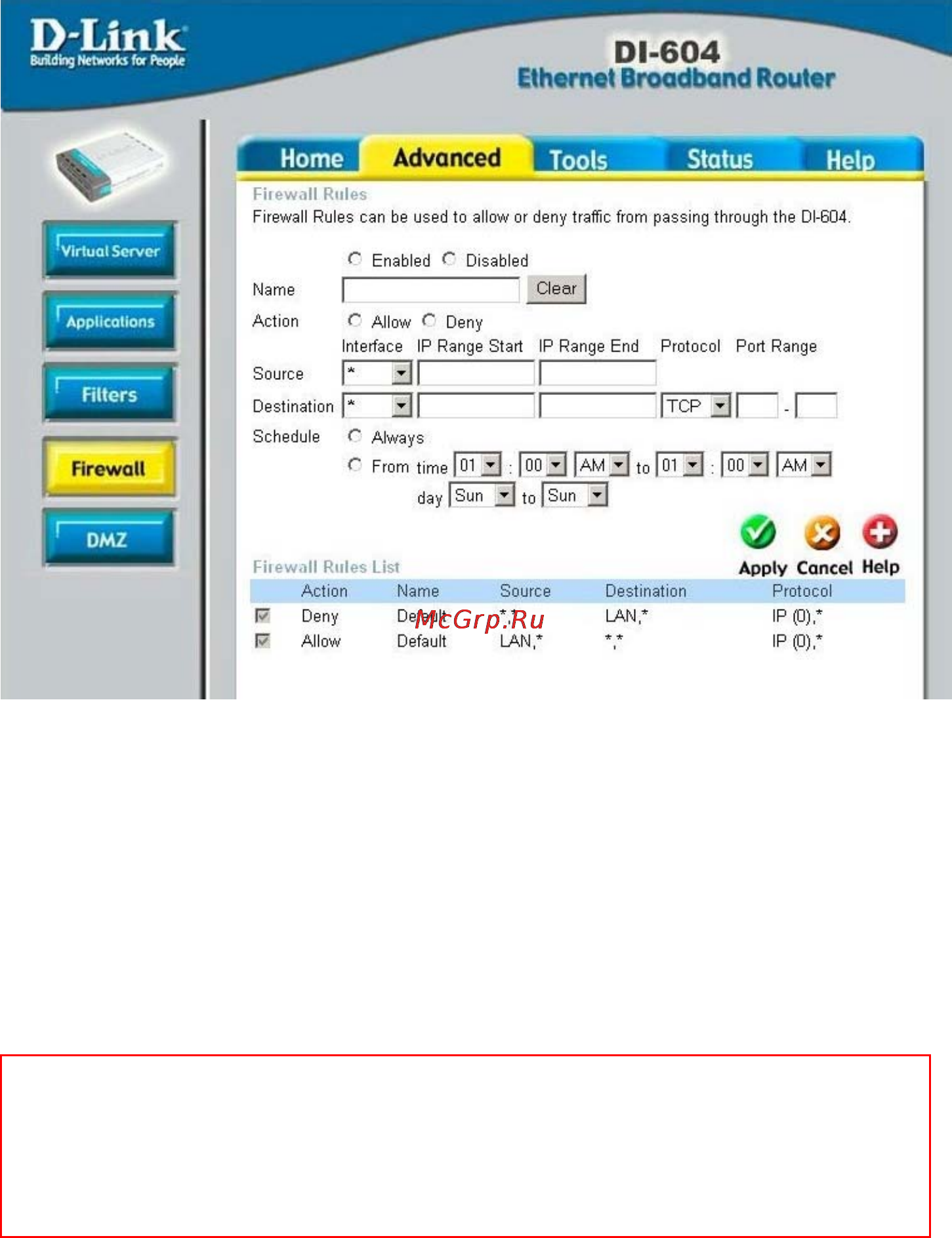 D-Link DI-604 [29/79] Firewall