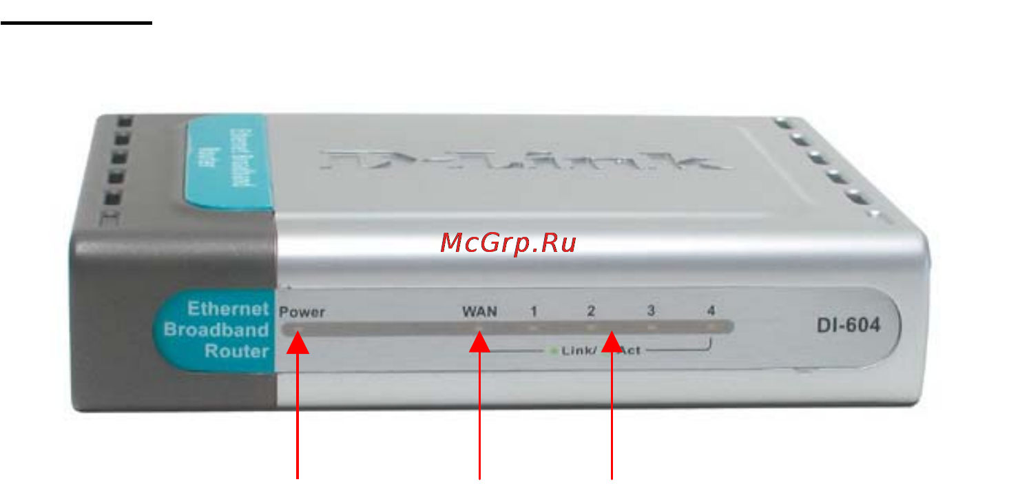 D-Link DI-604 [7/79] Power wan lan