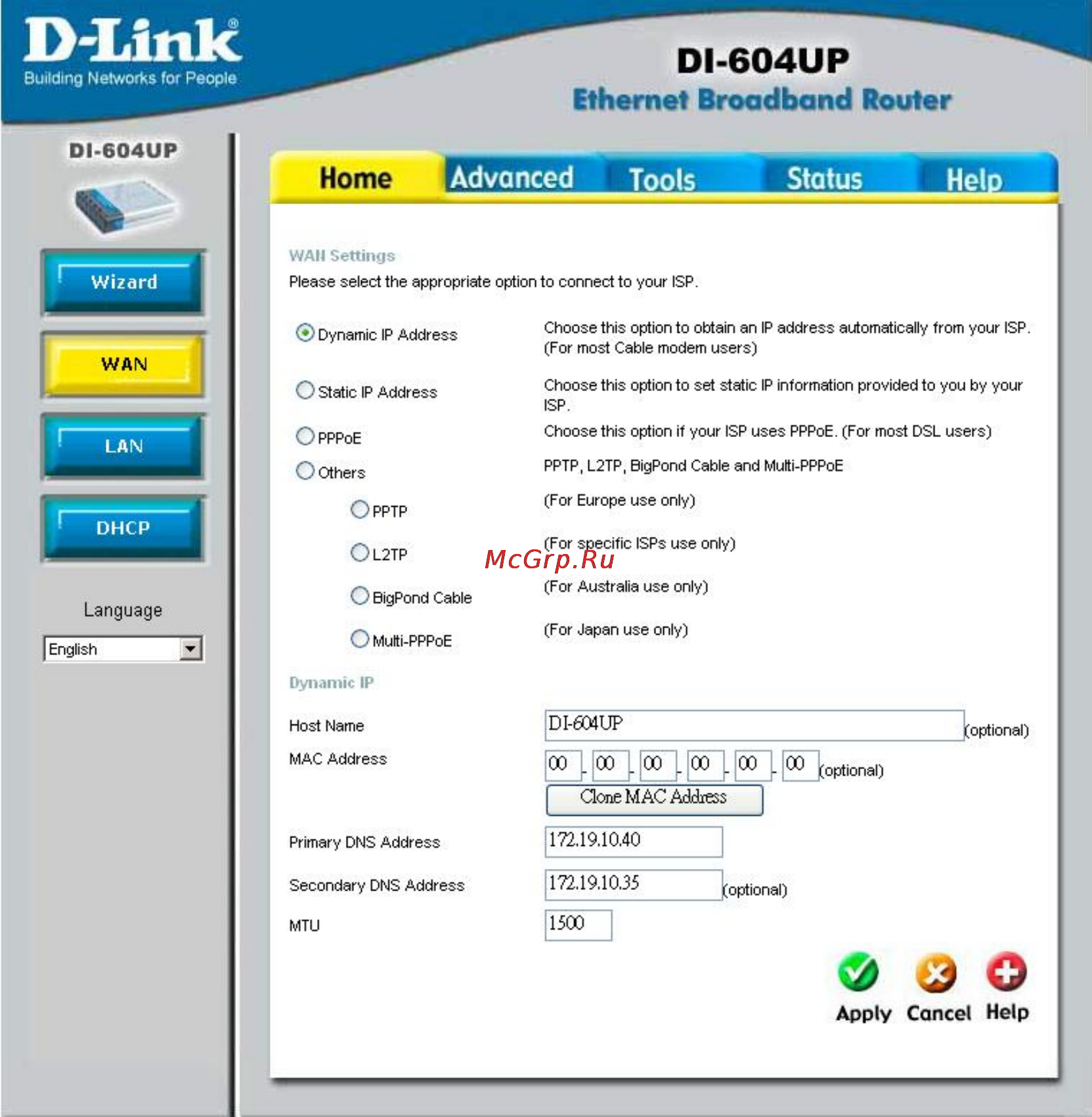 D-Link DI-604UP [13/61] Dynamic ip address