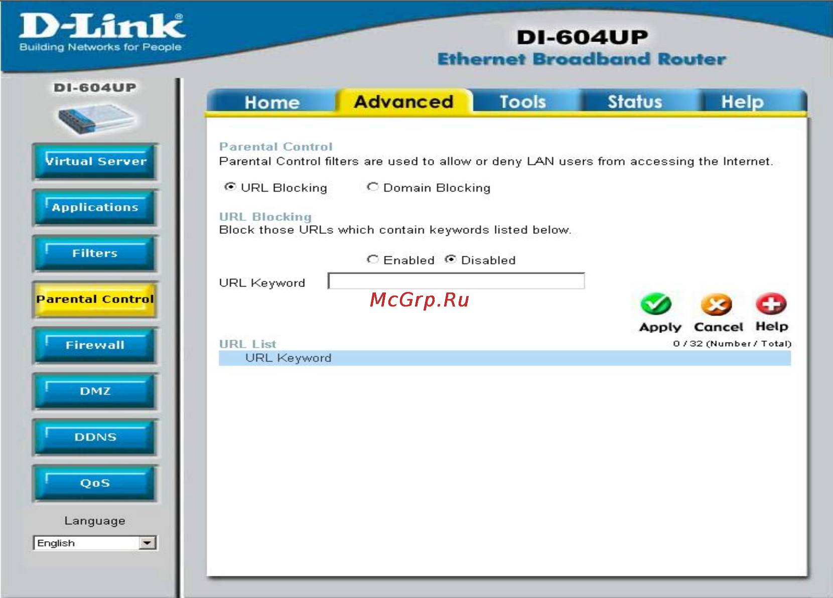 D-Link DI-604UP [27/61] Url blocking