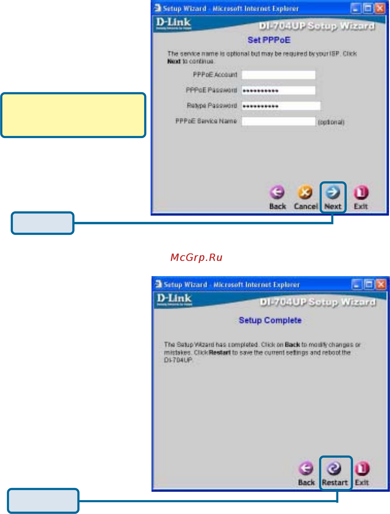 D-Link DI-704UP [16/108] Using the setup wizard continued