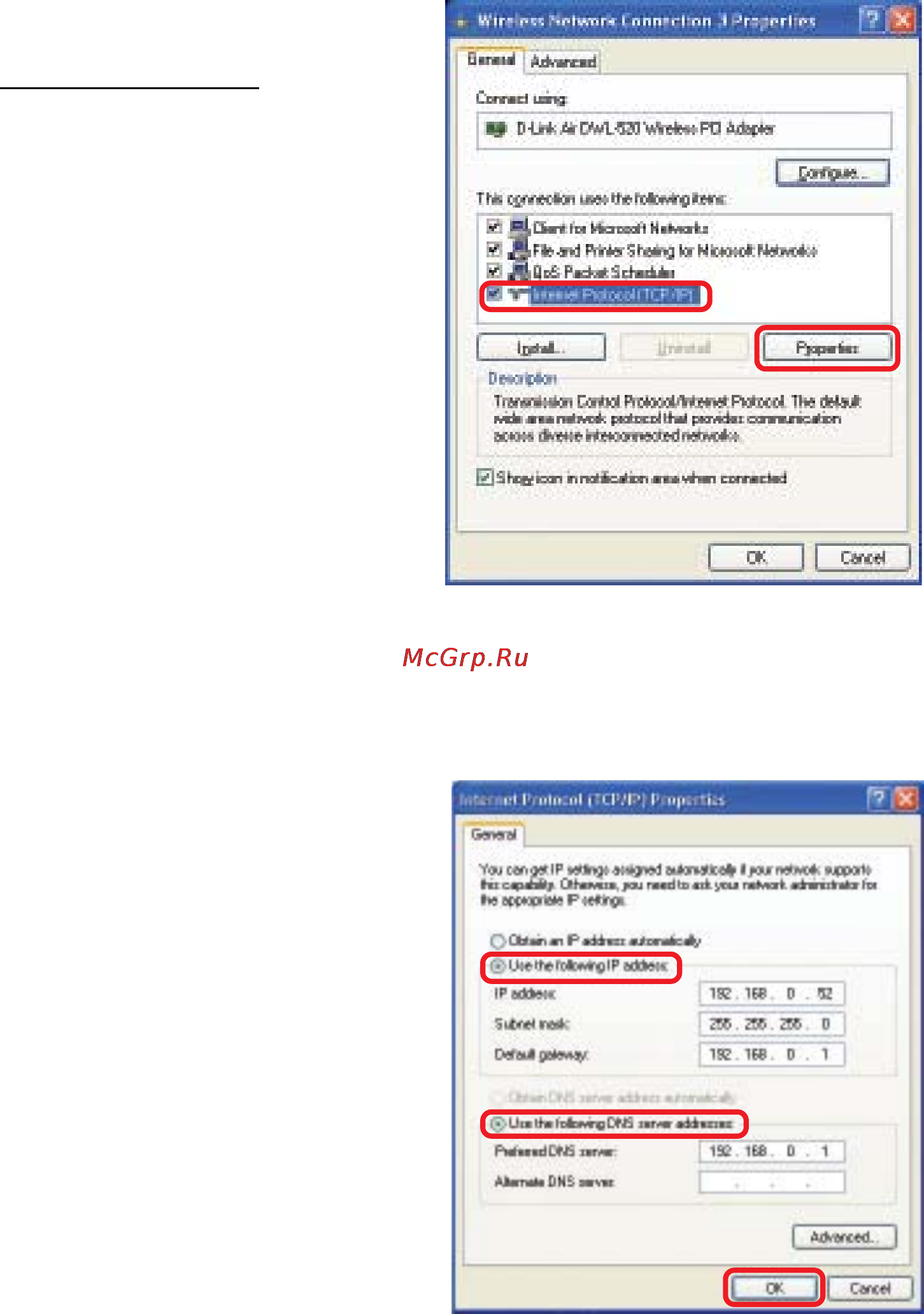 D-Link DI-704UP [72/108] Networking basics assigning a static ip address in windows xp 2000
