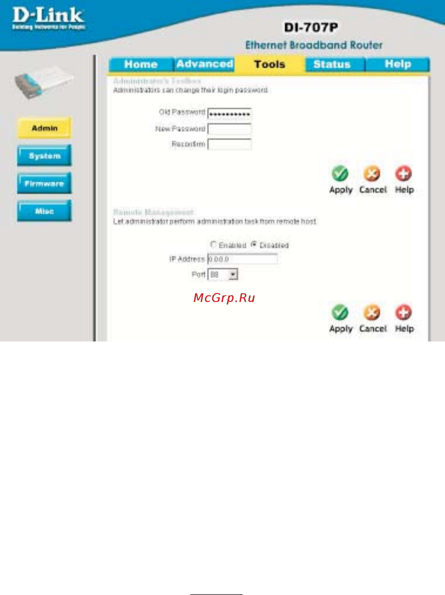 D-Link DI-707P [28/74] Using the configuration menu