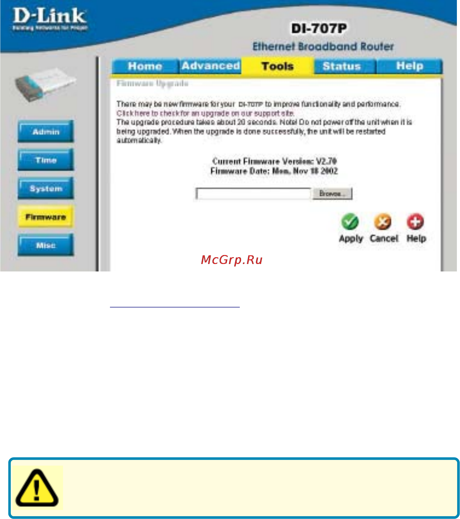 D-Link DI-707P [31/74] Using the configuration menu