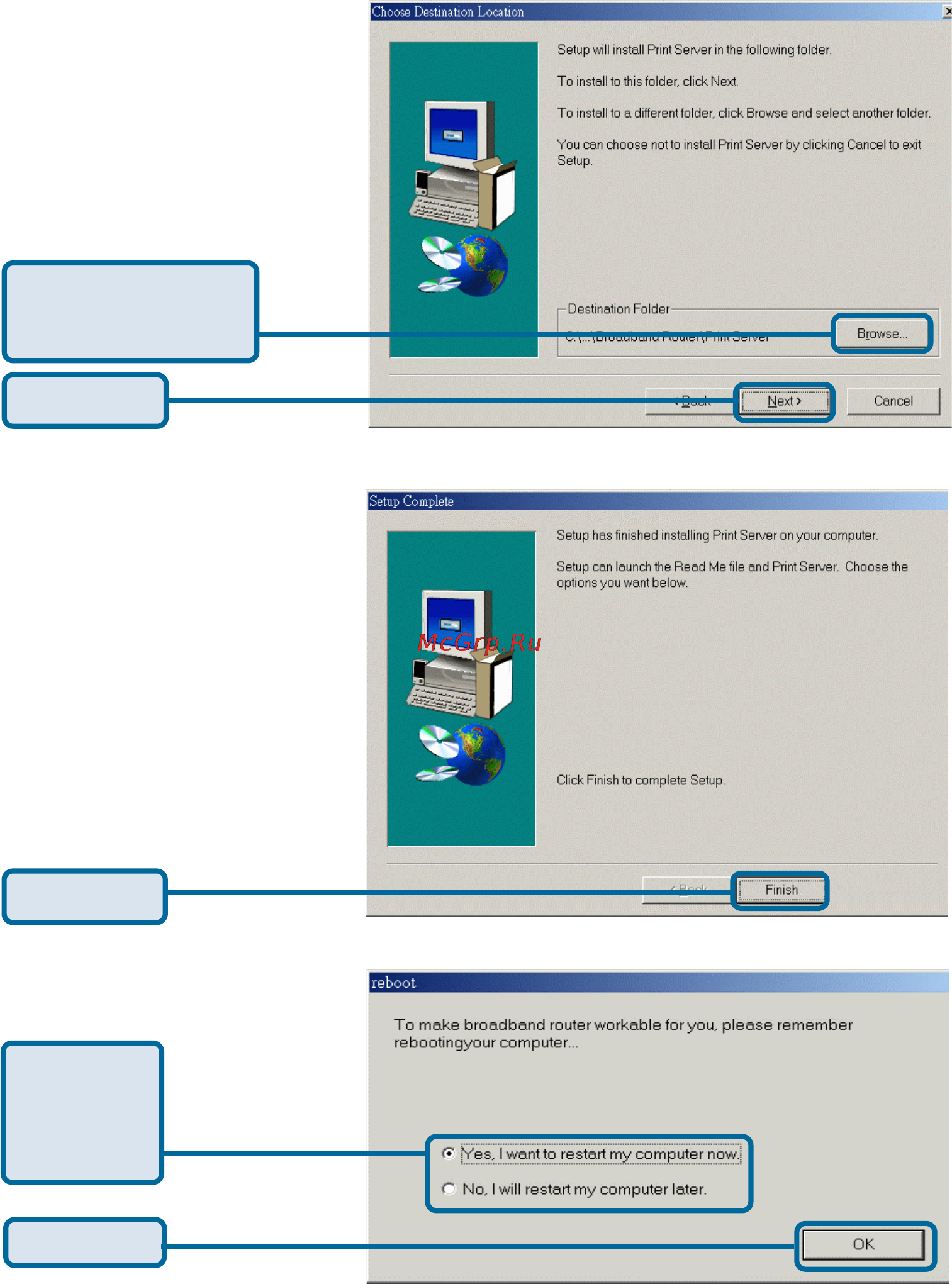 D-Link DI-707P [38/74] Installing the print server software continued