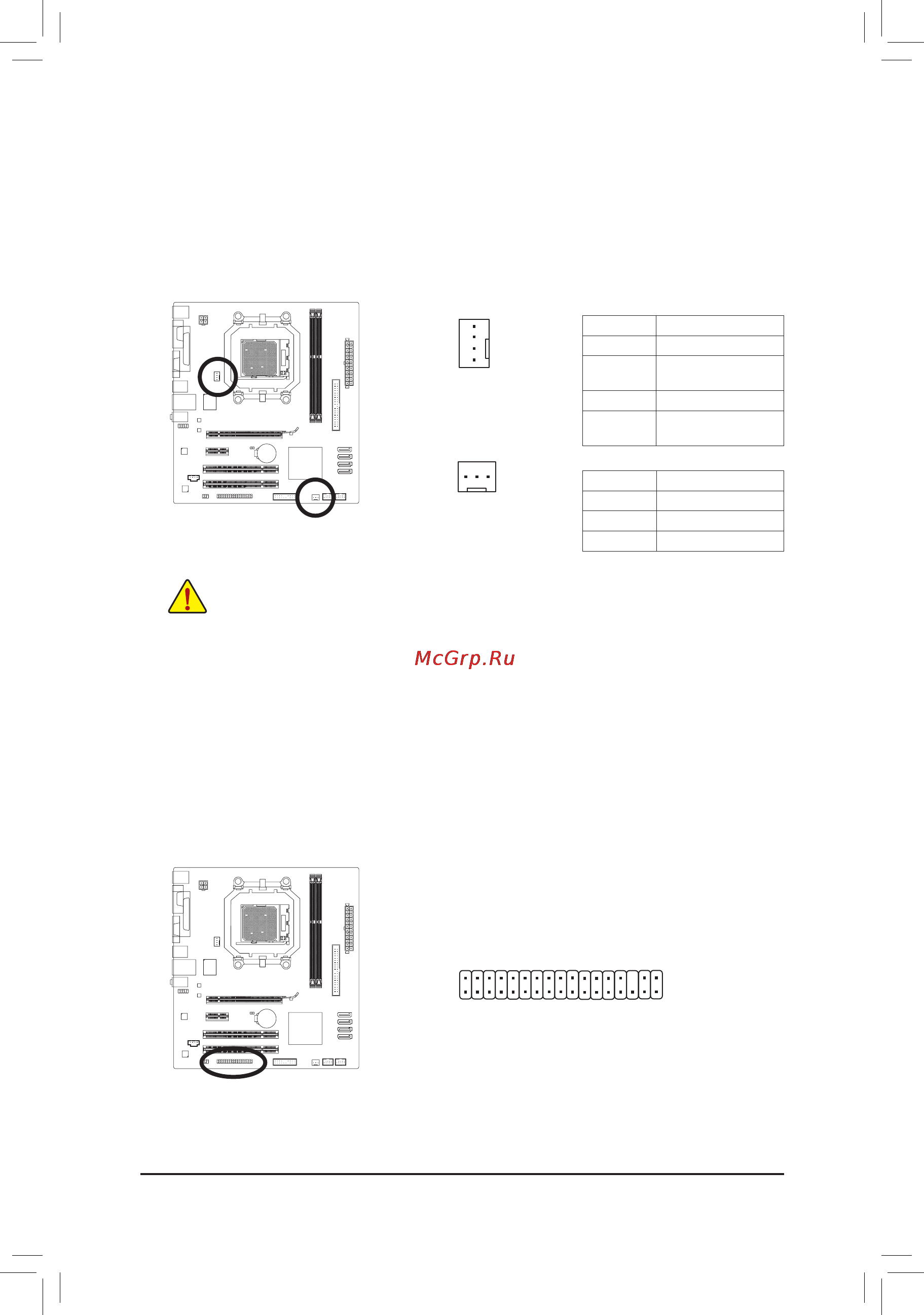 Gigabyte GA-M68MT-D3 (rev.2.3) [17/24] 4 cpu_fan sys_fan разъемы для подключения вентиляторов