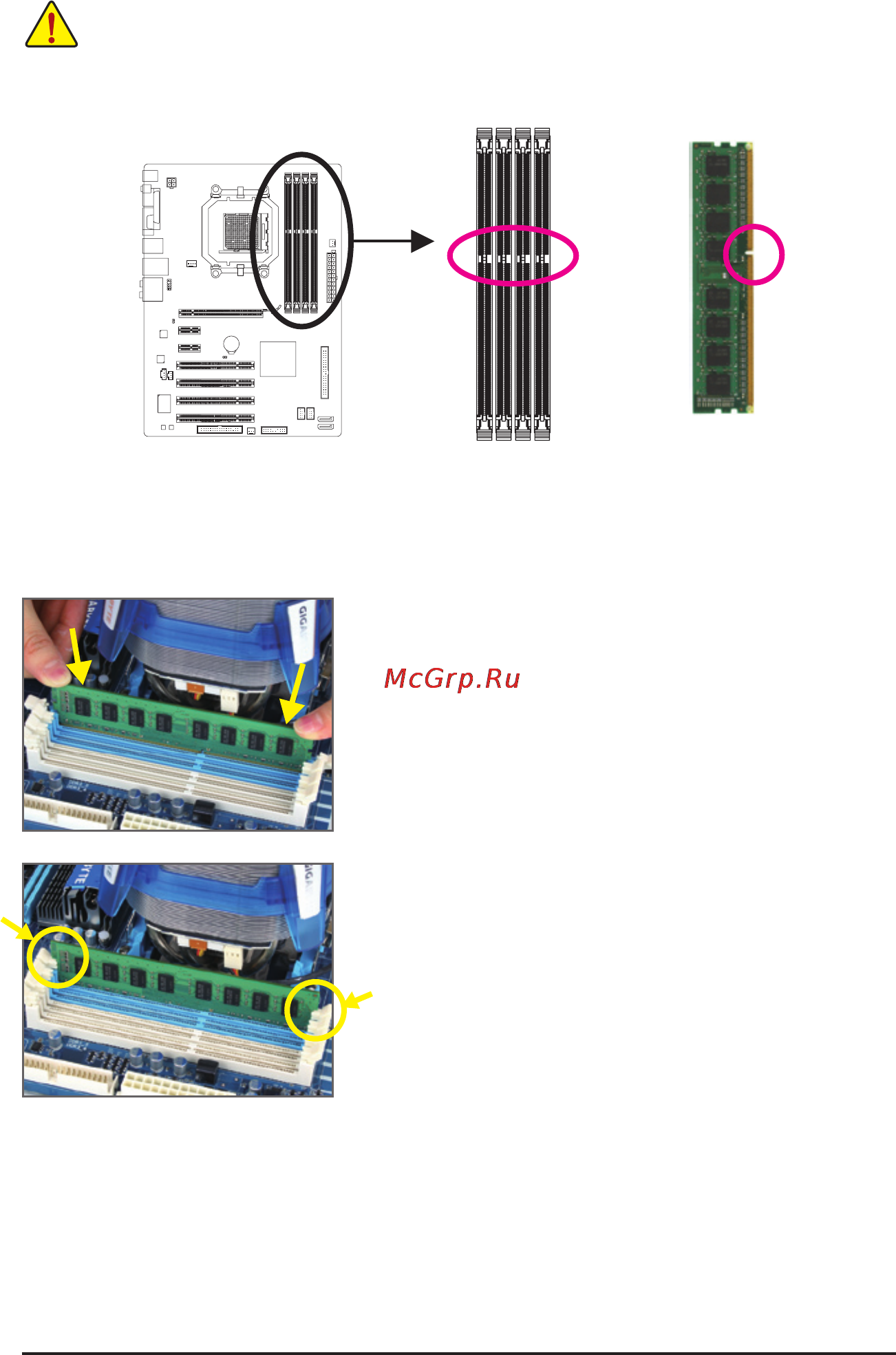Gigabyte GA-M52LT-D3 (rev.2.3) [16/96] 4 2 installing a memory